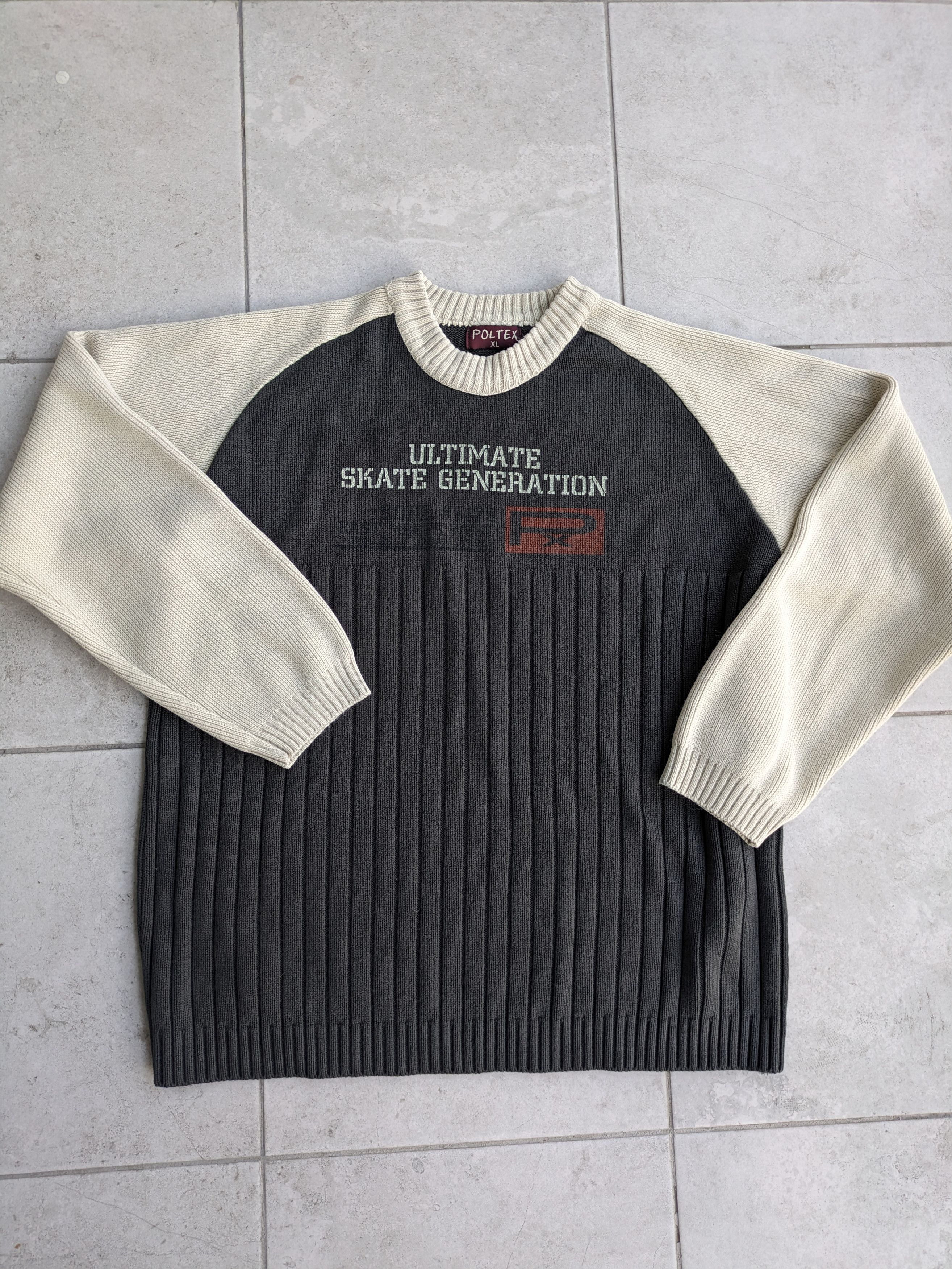 Pre-owned Avant Garde X Vintage Knitted Diesel Style Skate Portex Sweater Y2k In Black