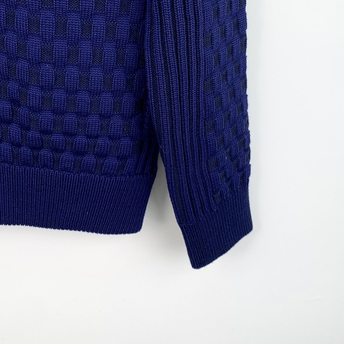 Versace Versace Dark Blue Baroque Leather Embroidered Wool Jacket Size US S / EU 44-46 / 1 - 4 Thumbnail