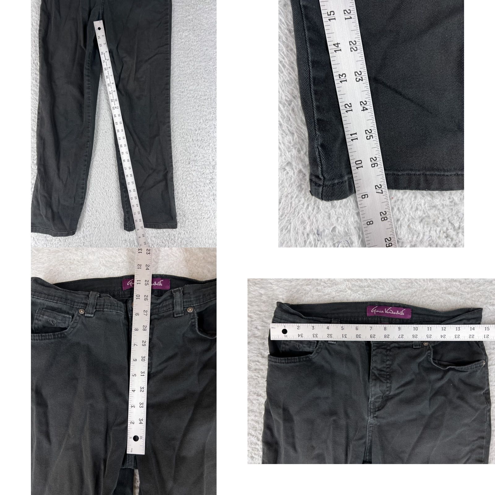 Gloria Vanderbilt Gloria Vanderbilt Jeans Womens 8 Black Denim Straight Regular Fit 5-Pocket Comfort Classic Size 30" / US 8 / IT 44 - 8 Thumbnail
