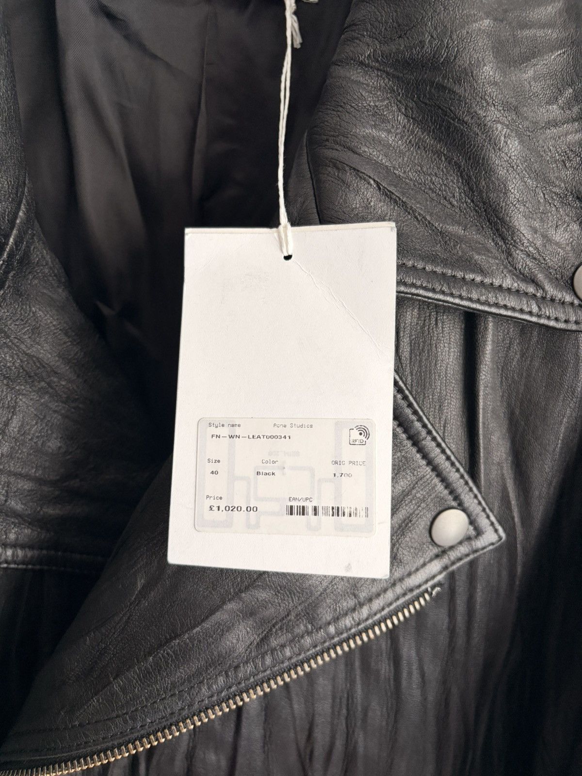 Acne Studios Acne Studios Crinkled leather biker jacket Size US M / EU 48-50 / 2 - 6 Thumbnail