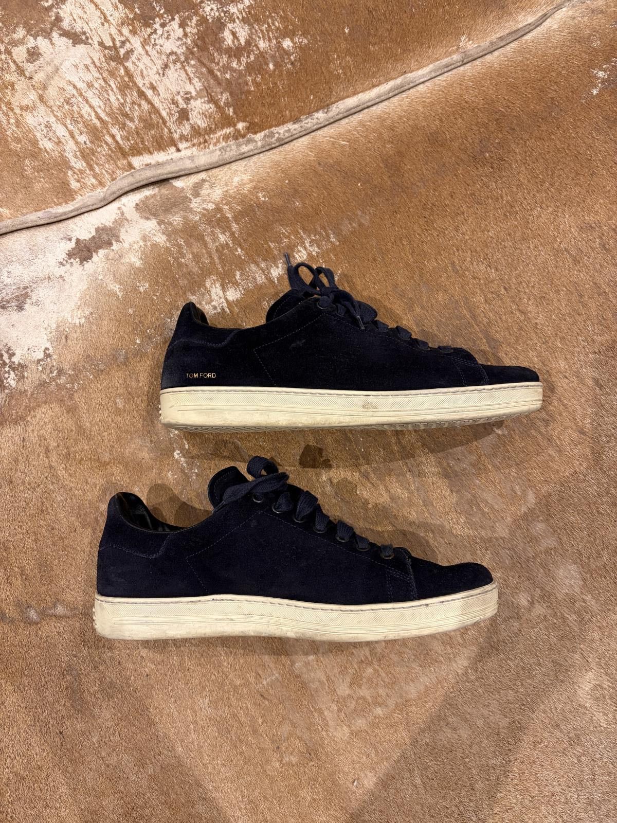 Tom Ford Tom Ford Navy Suede Low-Top Sneakers Size US 10 / EU 43 - 6 Thumbnail