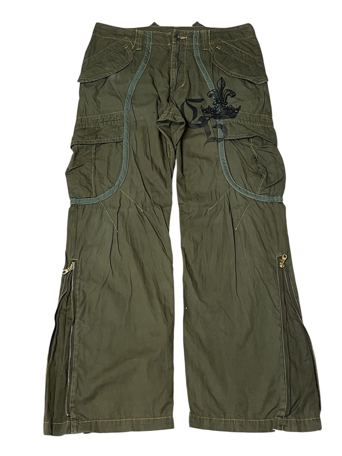 Japanese Brand Japanese CRYSTAL BUSH bondage military style cargo pant Size US 33 - 2 Thumbnail