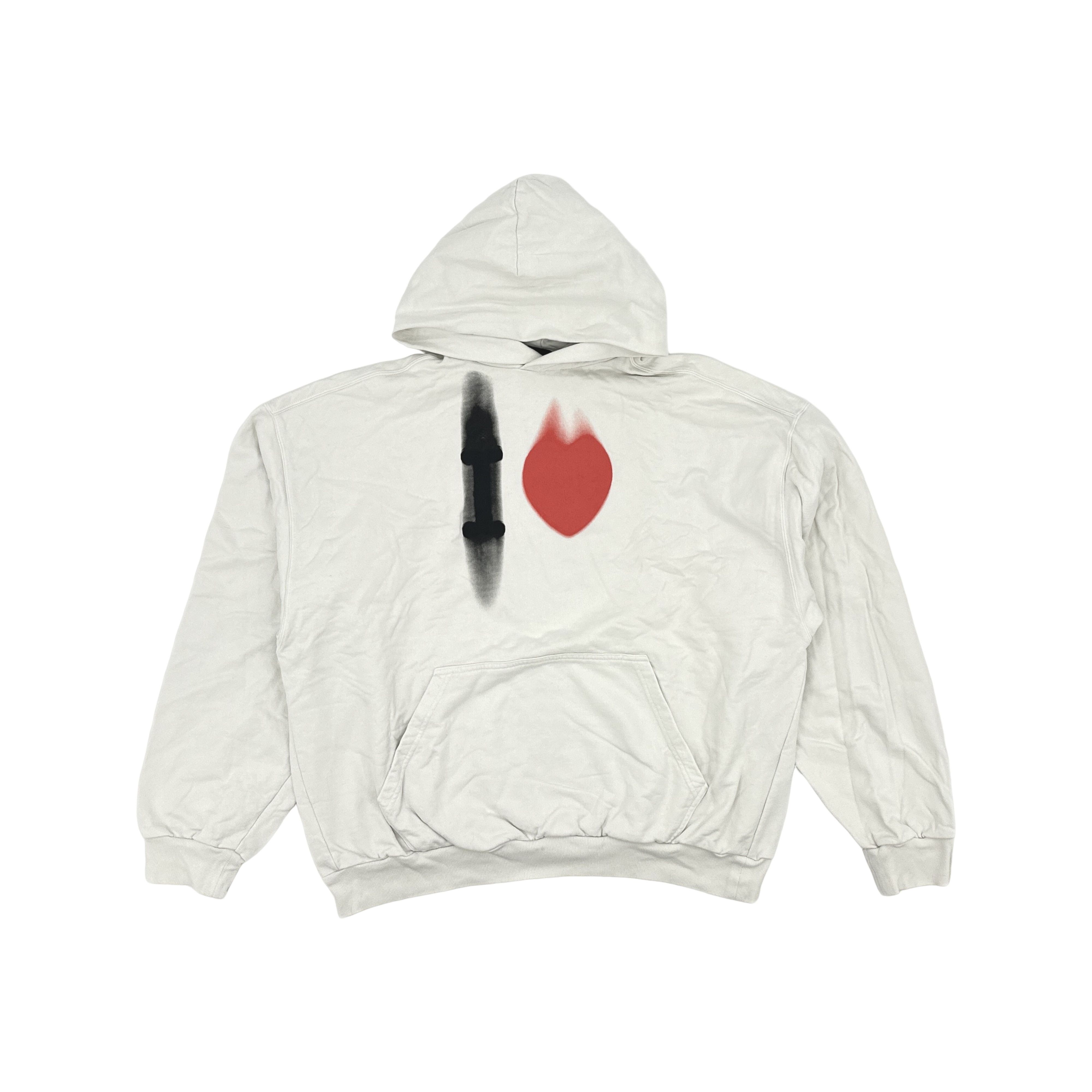 Balenciaga Balenciaga I Love Heart Print Hoodie Size S Size US S / EU 44-46 / 1 - 1 Thumbnail
