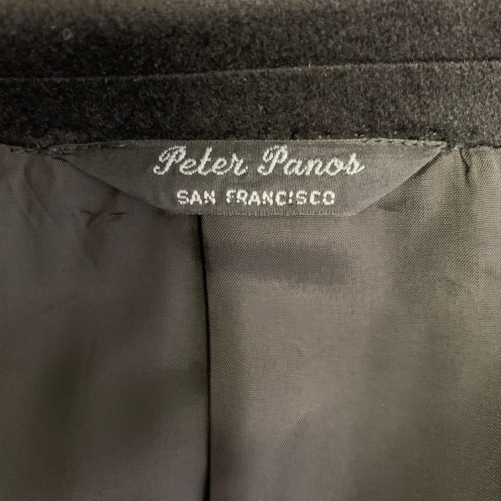 Other PETER PANOS 44 Black Cashmere Notch Lapel Sport Coat Size 44R - 7 Thumbnail