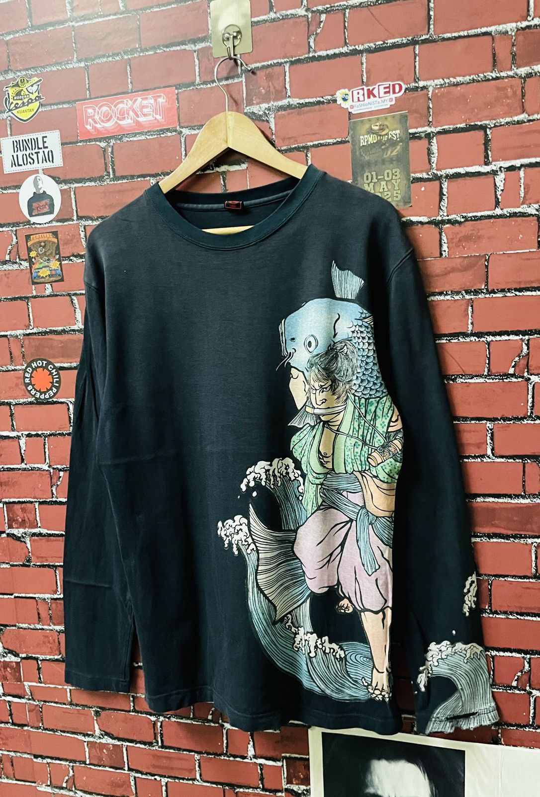 Japanese Brand VINTAGE GRAPHIC JAPANESE UKIYO-E SUKAJAN Size US L / EU 52-54 / 3 - 2 Thumbnail