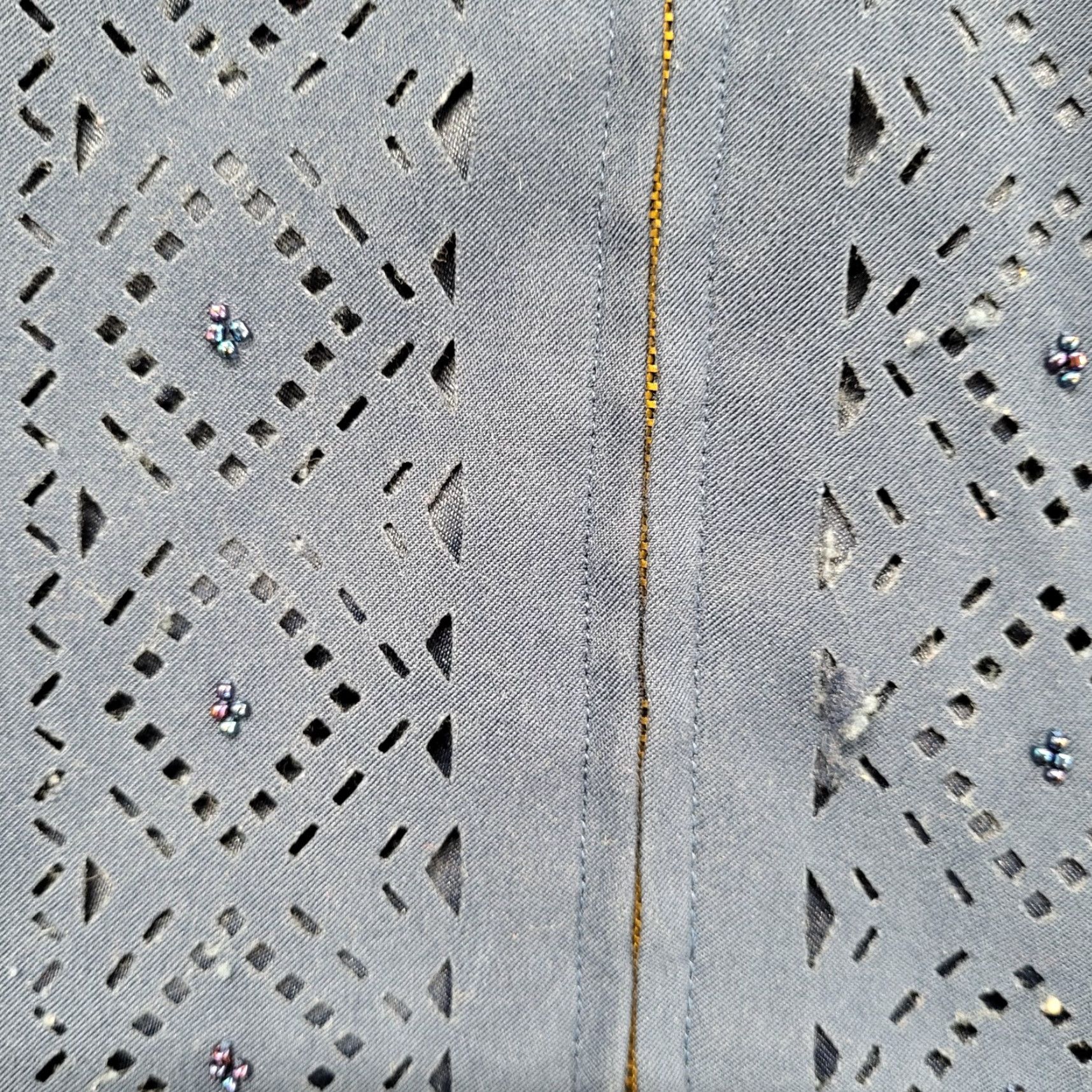 Vintage Alfred Dunner Full Zip Jacket Women's 3XL Blue Laser Cut Beads Jacket Womens 3XL Blue Beaded Zipper Casual Travel 90s City Classic Designer Womens Size XXL / US 16-18 / IT 52-54 - 4 Thumbnail