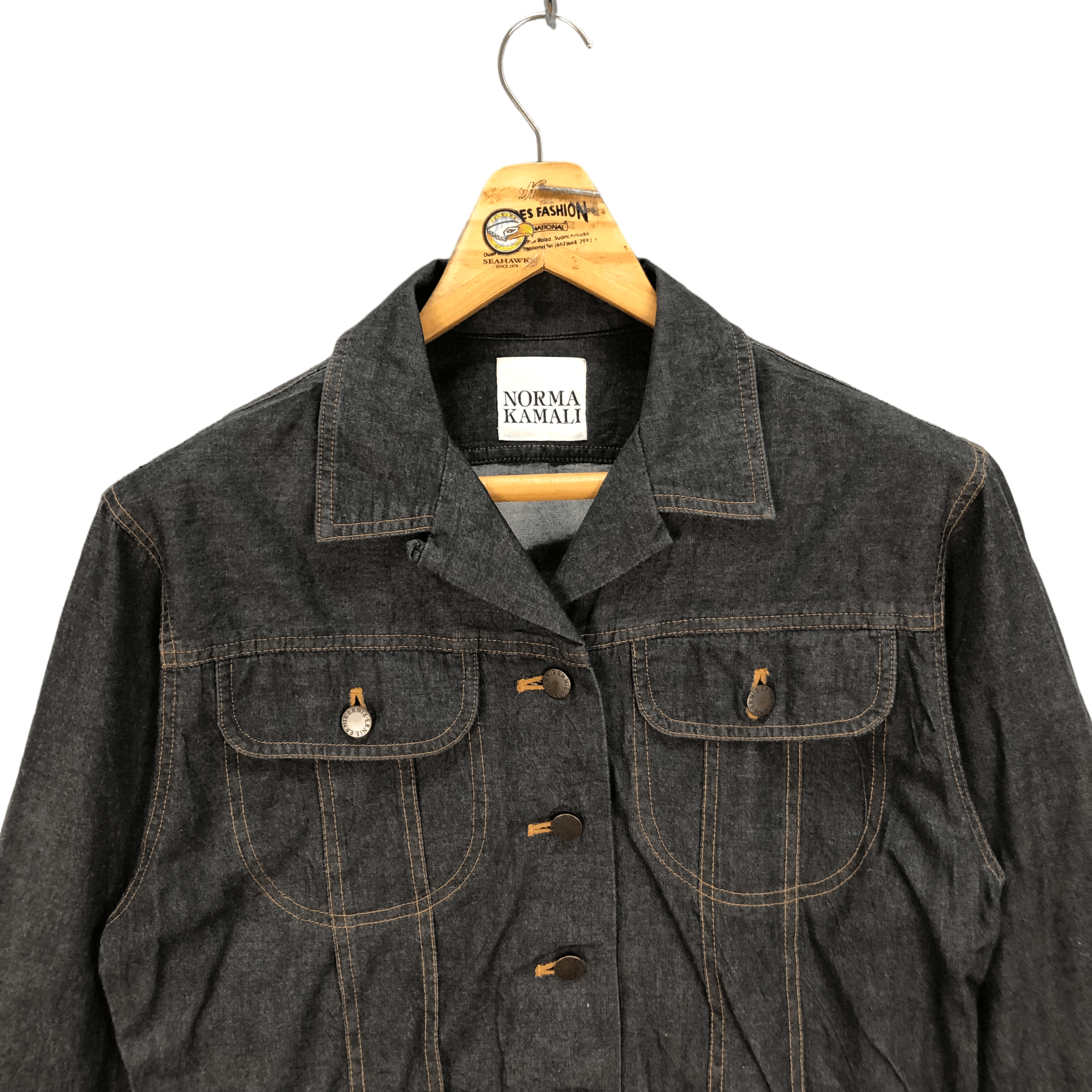 Norma Kamali VINTAGE NORMAL KAMALI DENIM JACKET #5308-183 Size S / US 4 / IT 40 - 2 Thumbnail