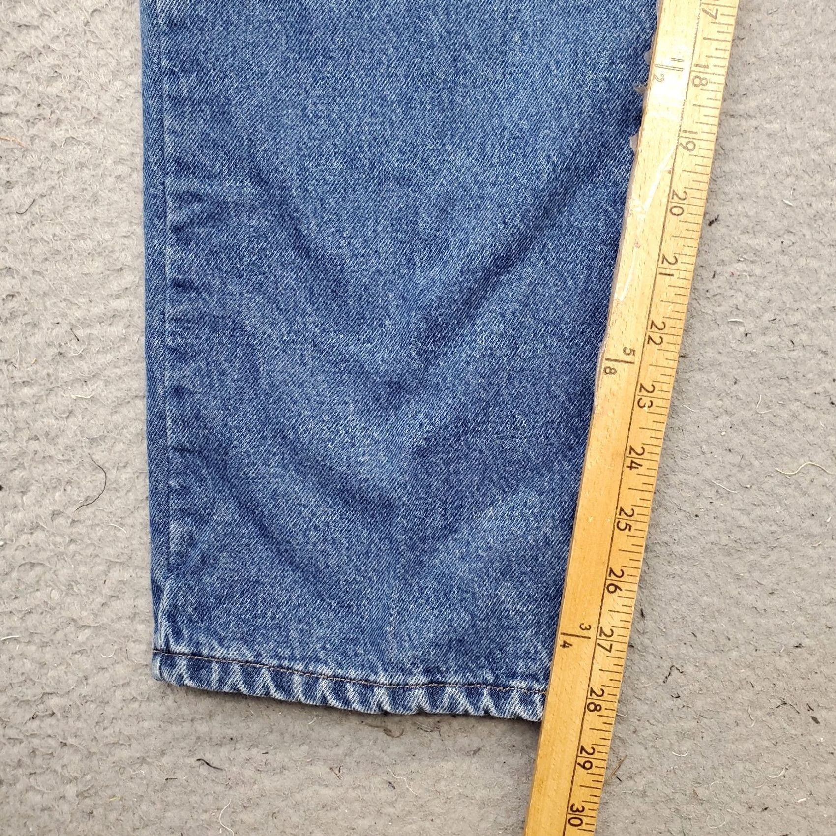 Vintage L.L.Bean Jeans Mens 35x30 Blue Denim Straight Leg 5-Pocket Regular Fit Size 35 Mens Size US 35 - 3 Thumbnail