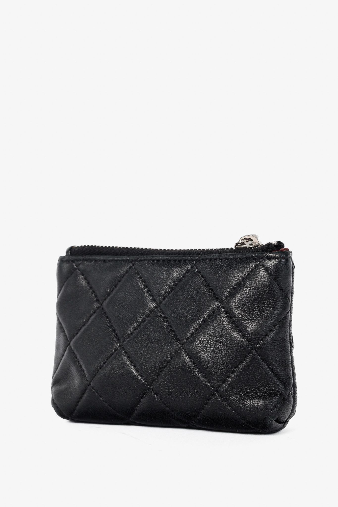 Chanel Chanel Black Lambskin Quilted Leather CC Key Holder Size ONE SIZE - 3 Thumbnail