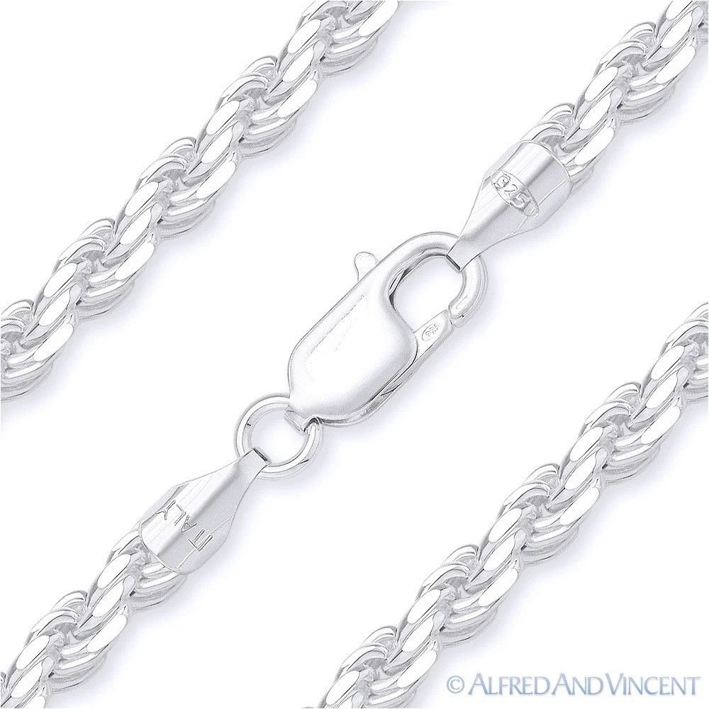 Other 3.5mm Twist-Rope D-Cut Link Italian Chain Bracelet 8" Size ONE SIZE - 1 Thumbnail