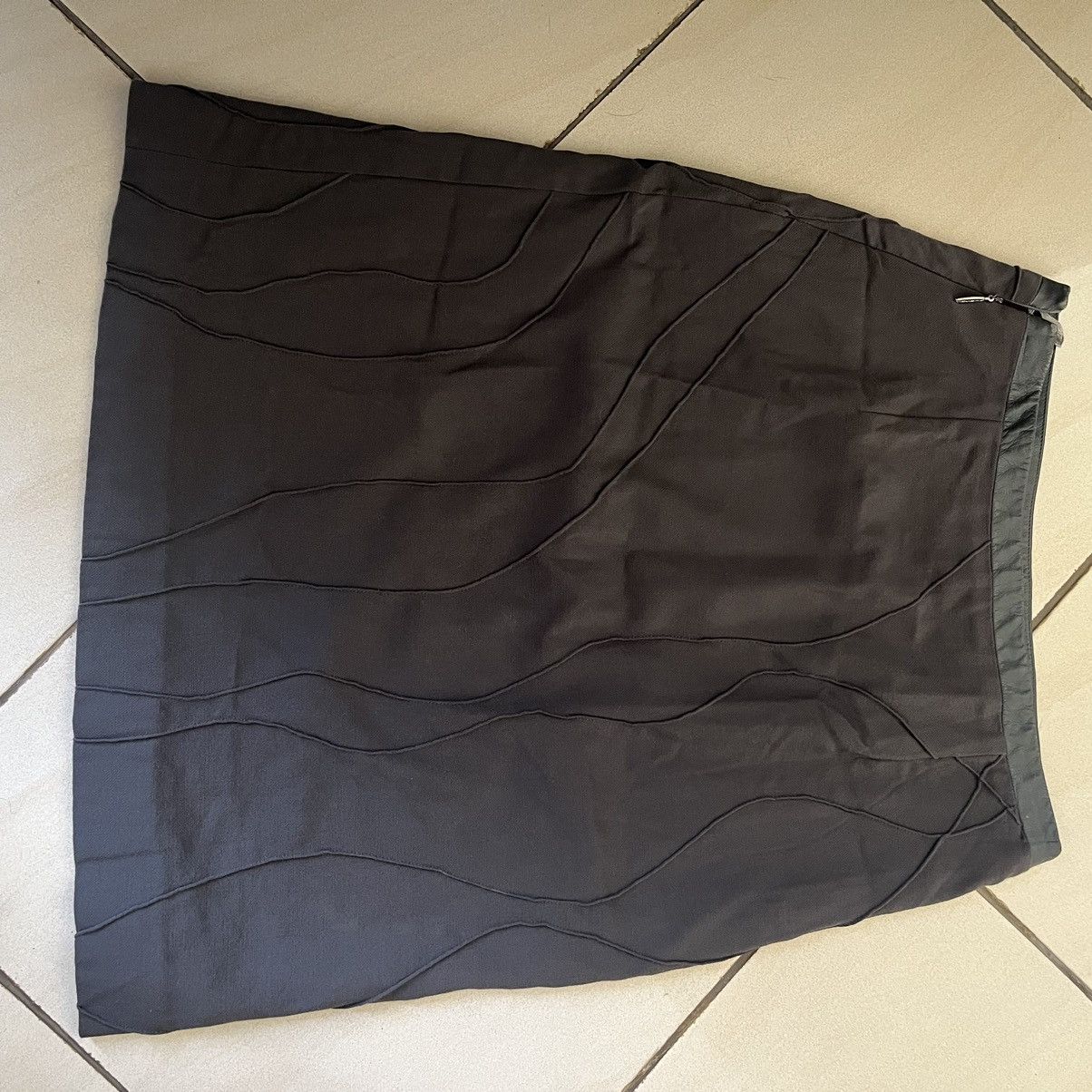 Versace × Versus Versace Versus Versace Slim Fit Leather Linen Skirt Size 28" / US 6 / IT 42 - 8 Thumbnail