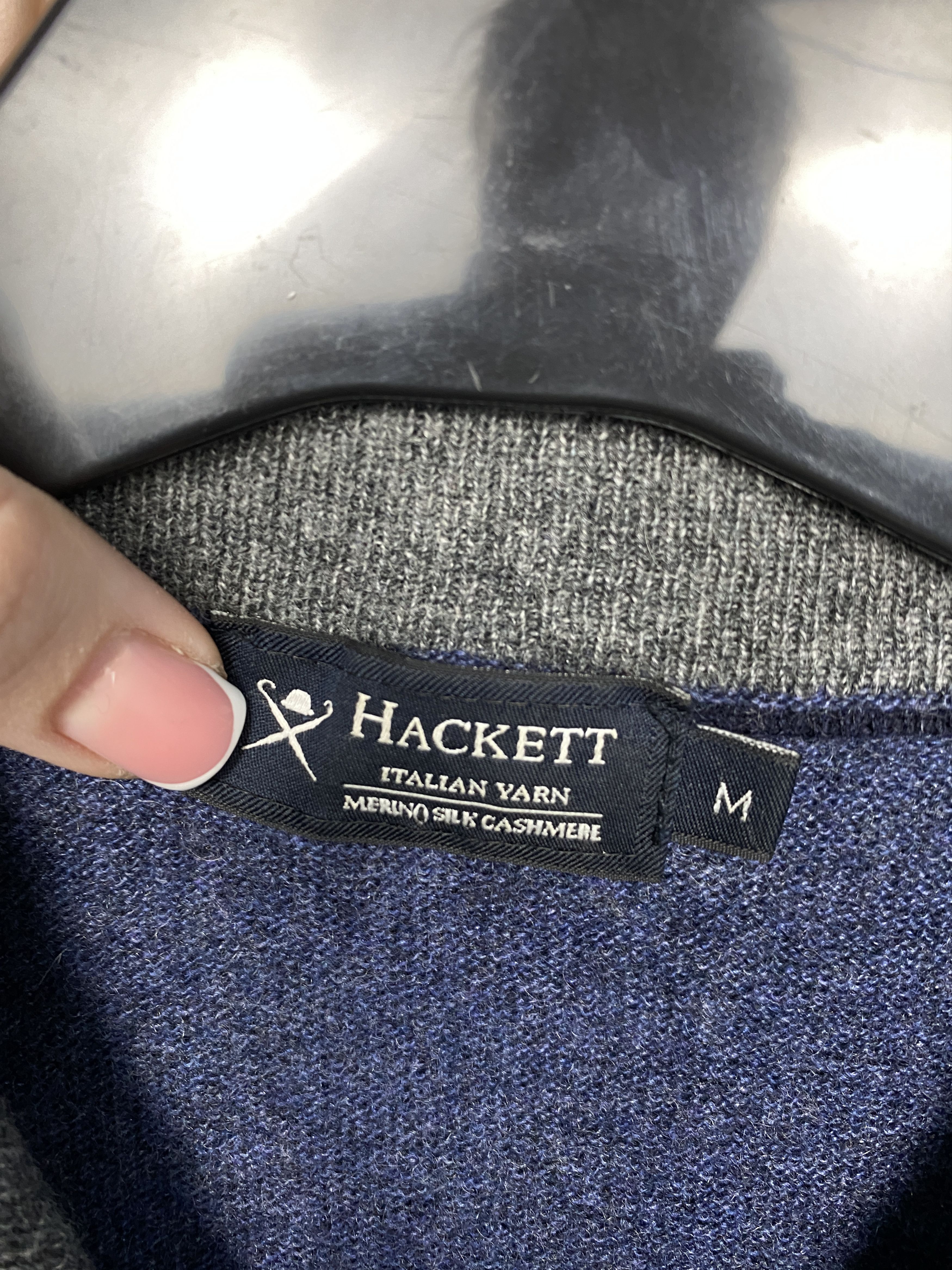 Hackett Hackett Vintage Mens Merino Wool Silk Cashmere Zip Sweater Size US M / EU 48-50 / 2 - 3 Thumbnail
