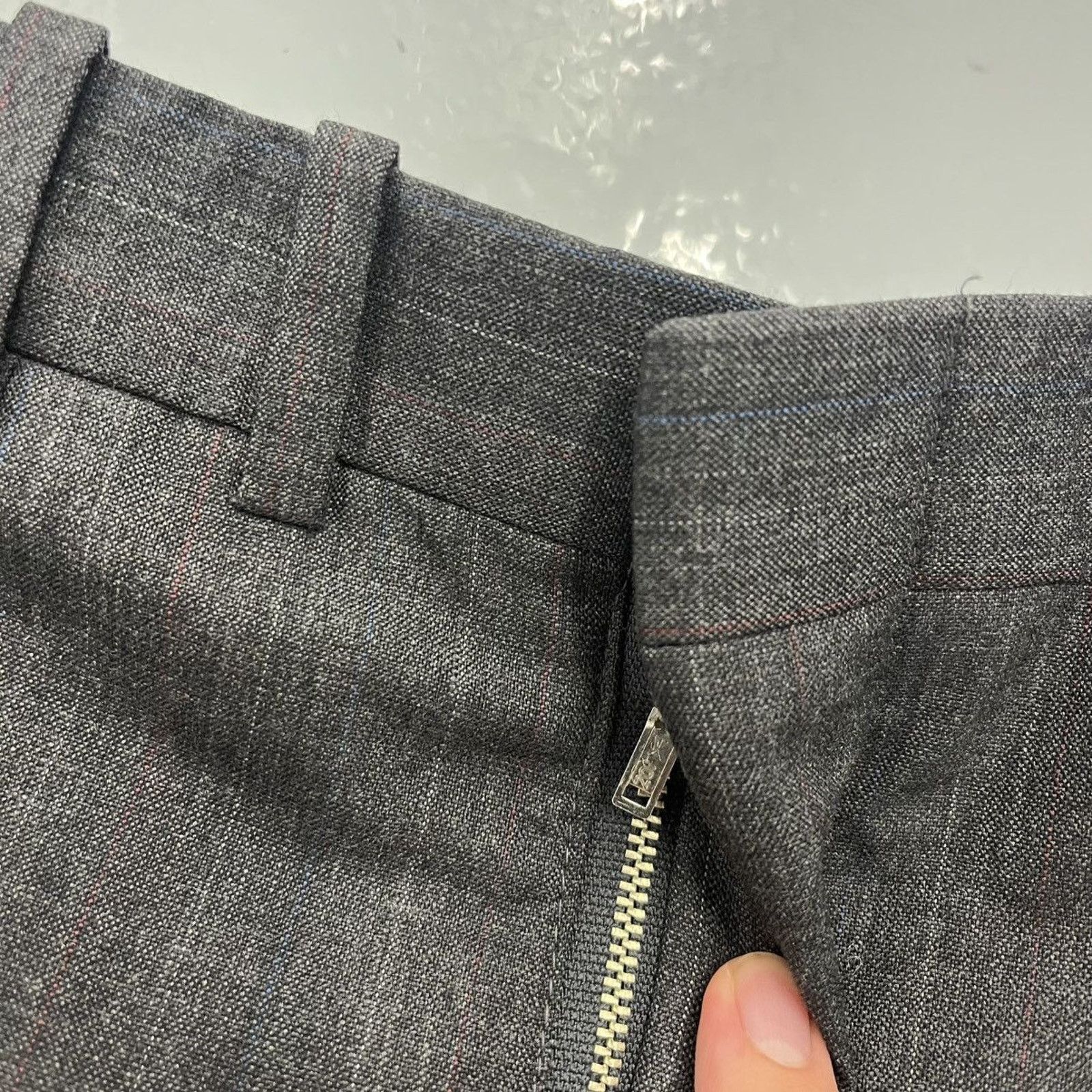 Other Vintage 60s Regal Grey Striped Wool 2-Piece Suit Size 44R - 8 Thumbnail