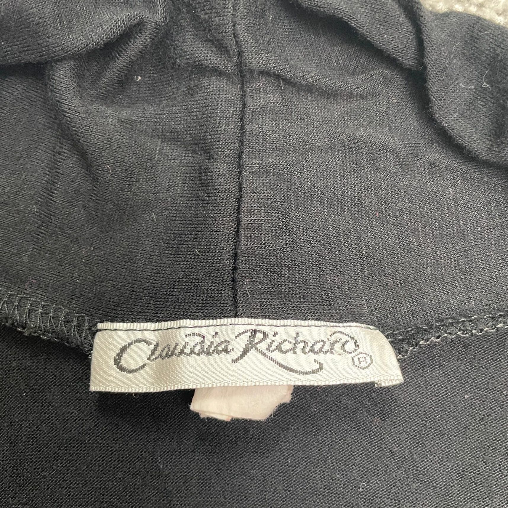 Vintage Claudia Richard Cardigan Womens Medium Black Knit Open V-Neck Casual Workwear Regular Size M / US 6-8 / IT 42-44 - 3 Thumbnail