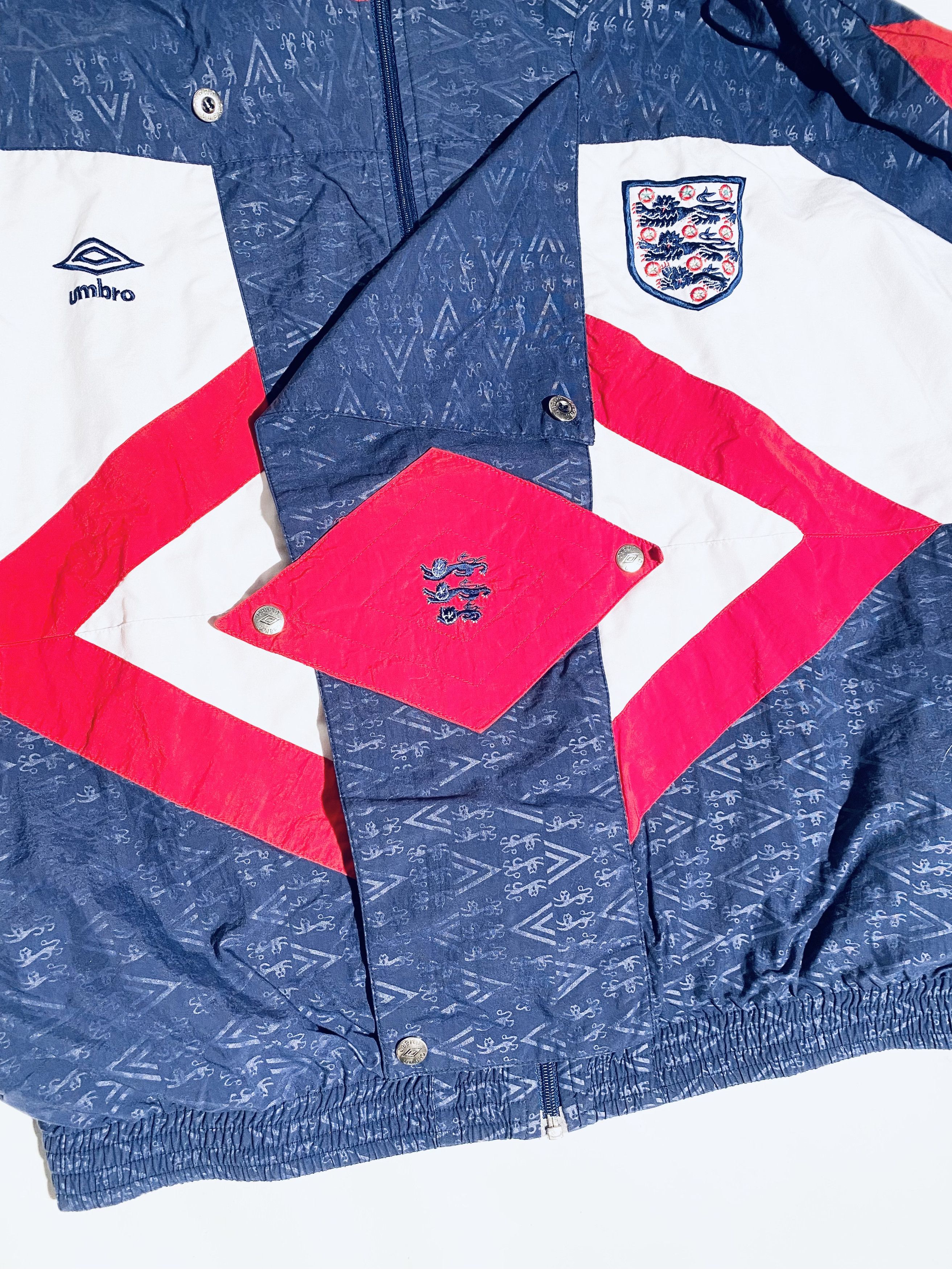 Umbro England Training Full Tracksuit 1990 / 1992 90/92 Size US L / EU 52-54 / 3 - 16 Thumbnail