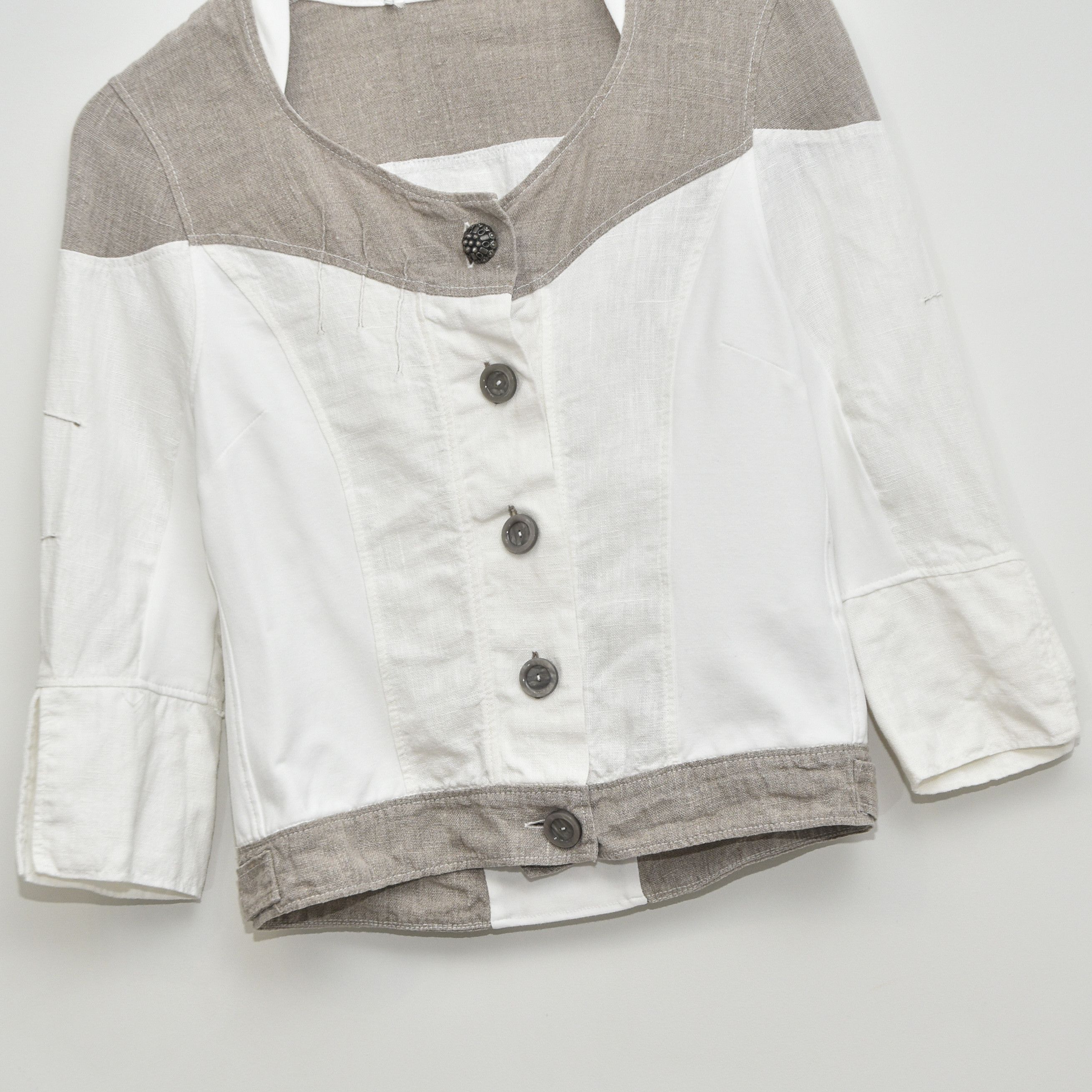 Elisa Cavaletti ELISA CAVALETTI 100% Linen Jacket Blazer Y2K Premium Size S / US 4 / IT 40 - 3 Thumbnail