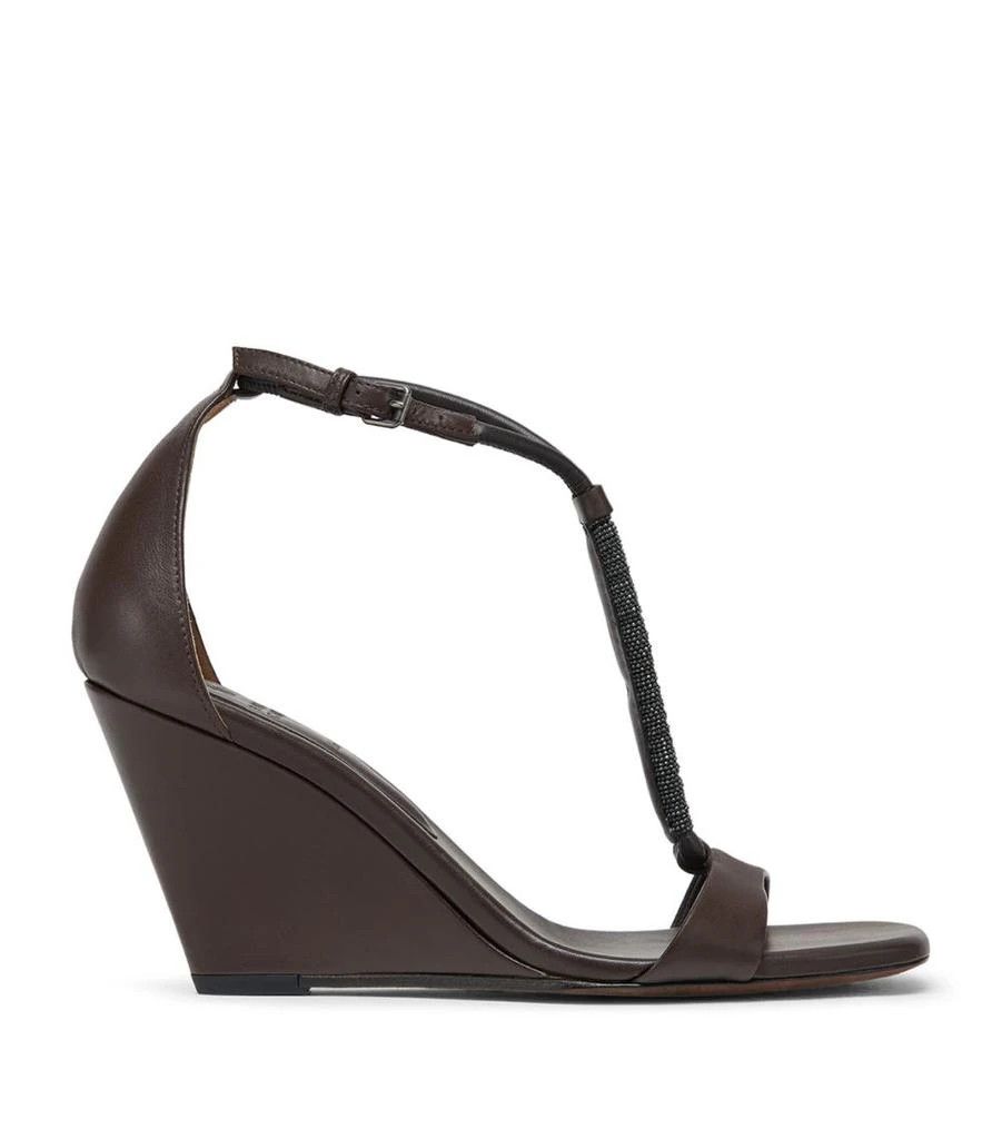 o1y0725 Ankle Strap Leather Sandals in Dark Brown
