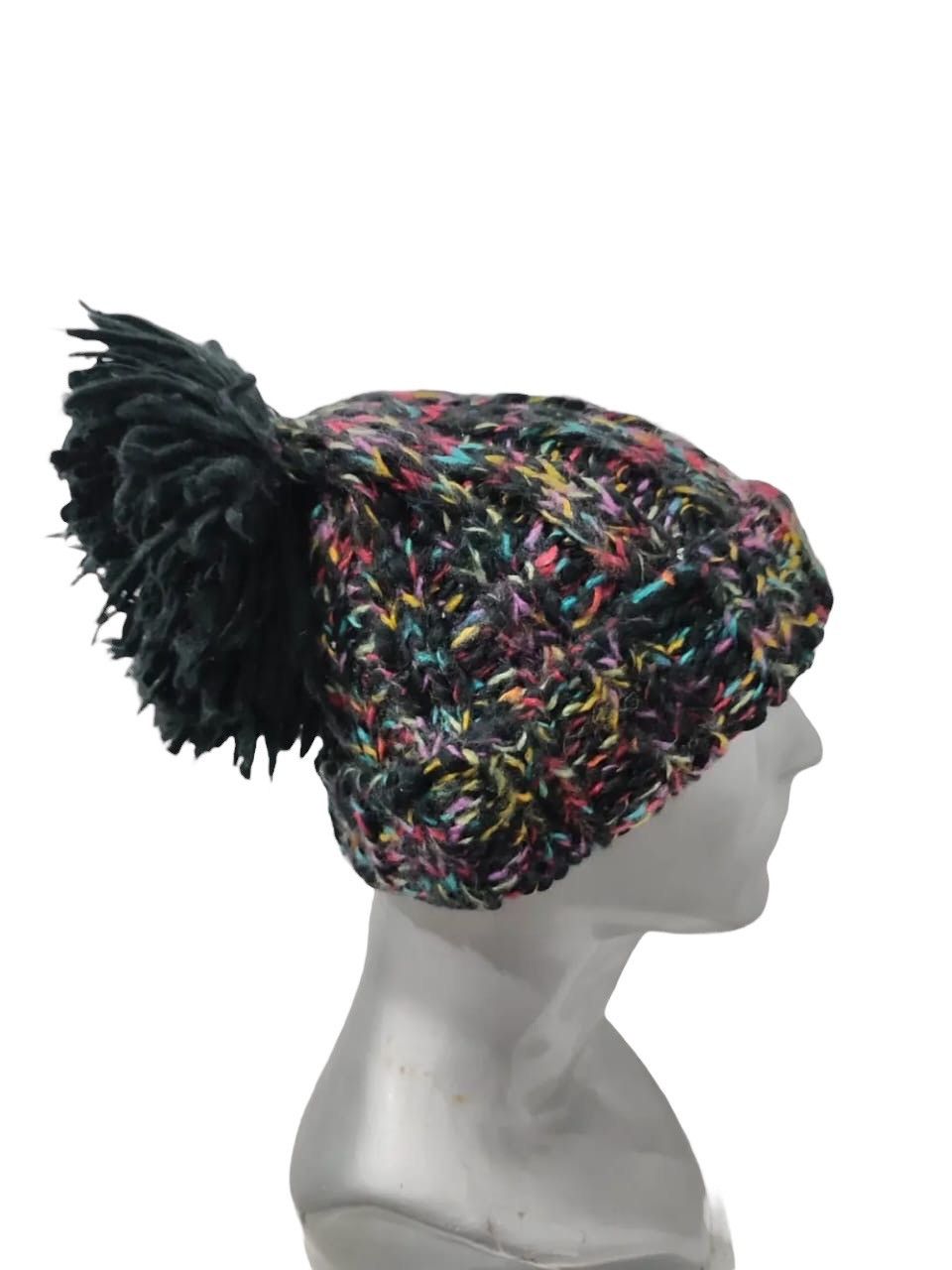 Japanese Brand Grazie Multicolour Knitted Beanie Hats Size ONE SIZE - 1 Thumbnail