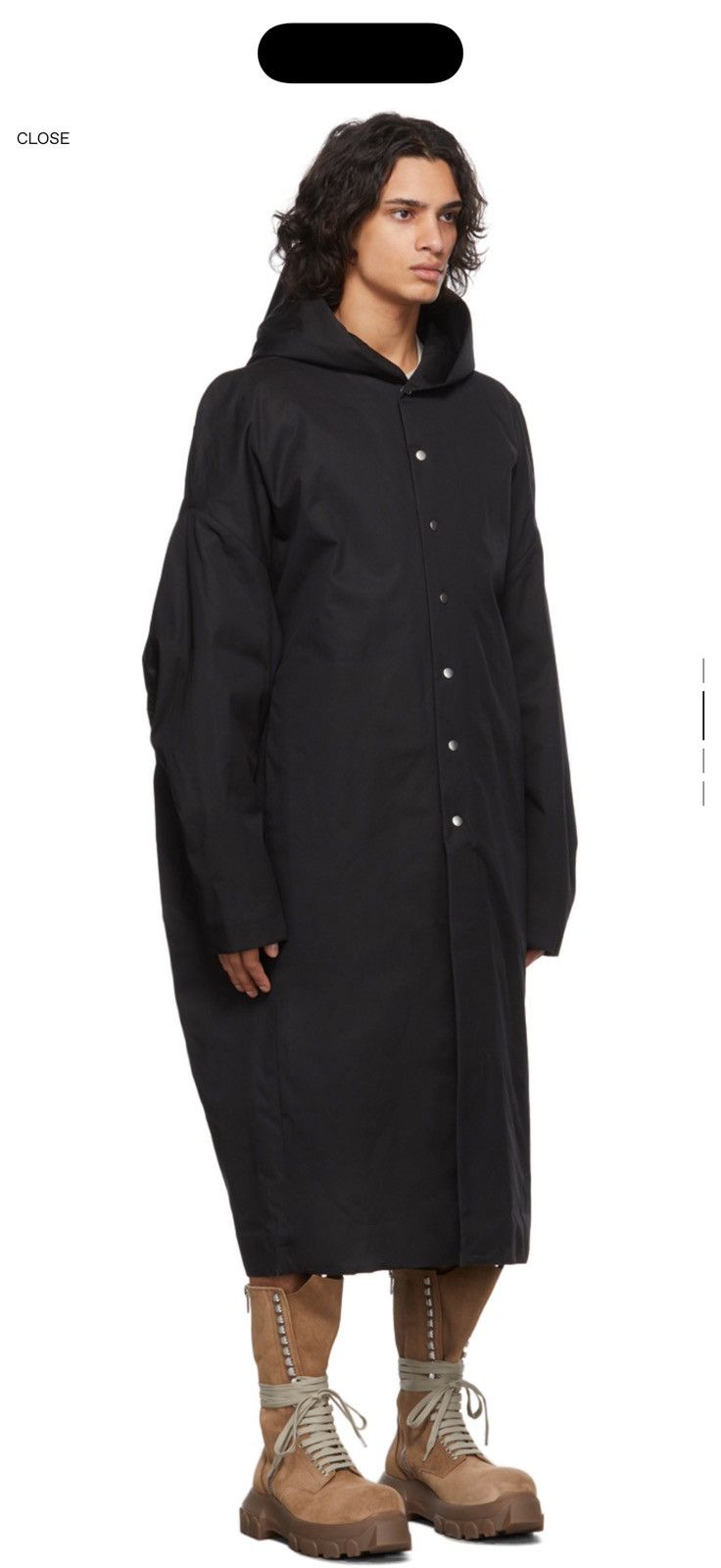 Rick Owens Rick Owens Black Peter Coat Size US M / EU 48-50 / 2 - 10 Thumbnail