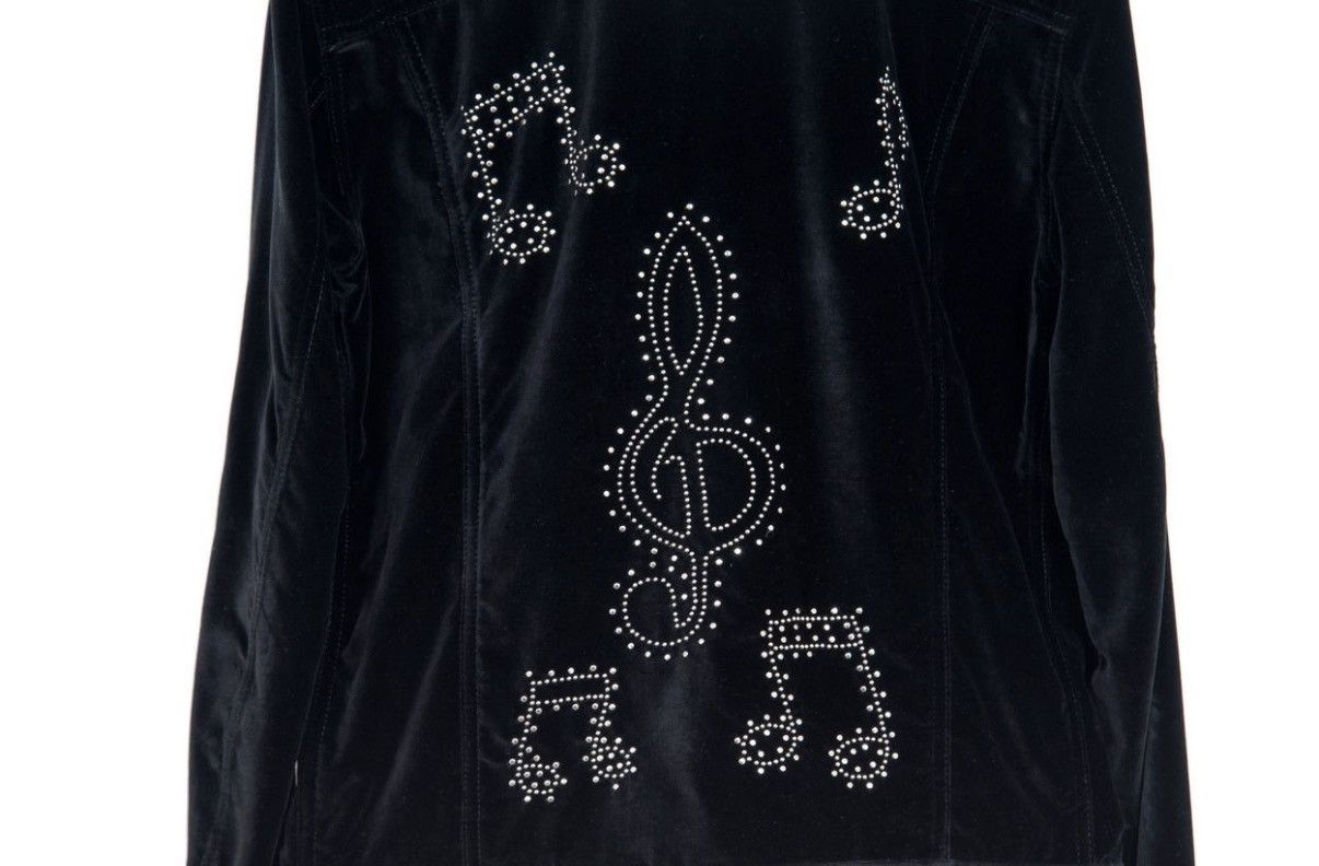Saint Laurent Paris Saint Laurent Paris AW16 Velvet Music Note Studded Trucker Size US XS / EU 42 / 0 - 3 Thumbnail