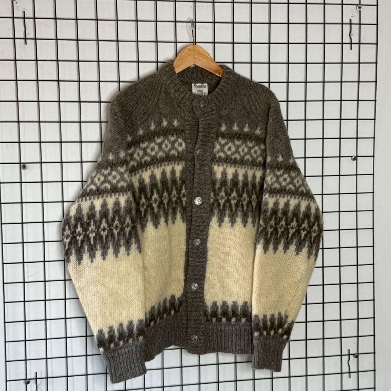 Vintage Vintage 90s Oversize Sweater Norway Style Pure Wool Size US L / EU 52-54 / 3 - 3 Thumbnail