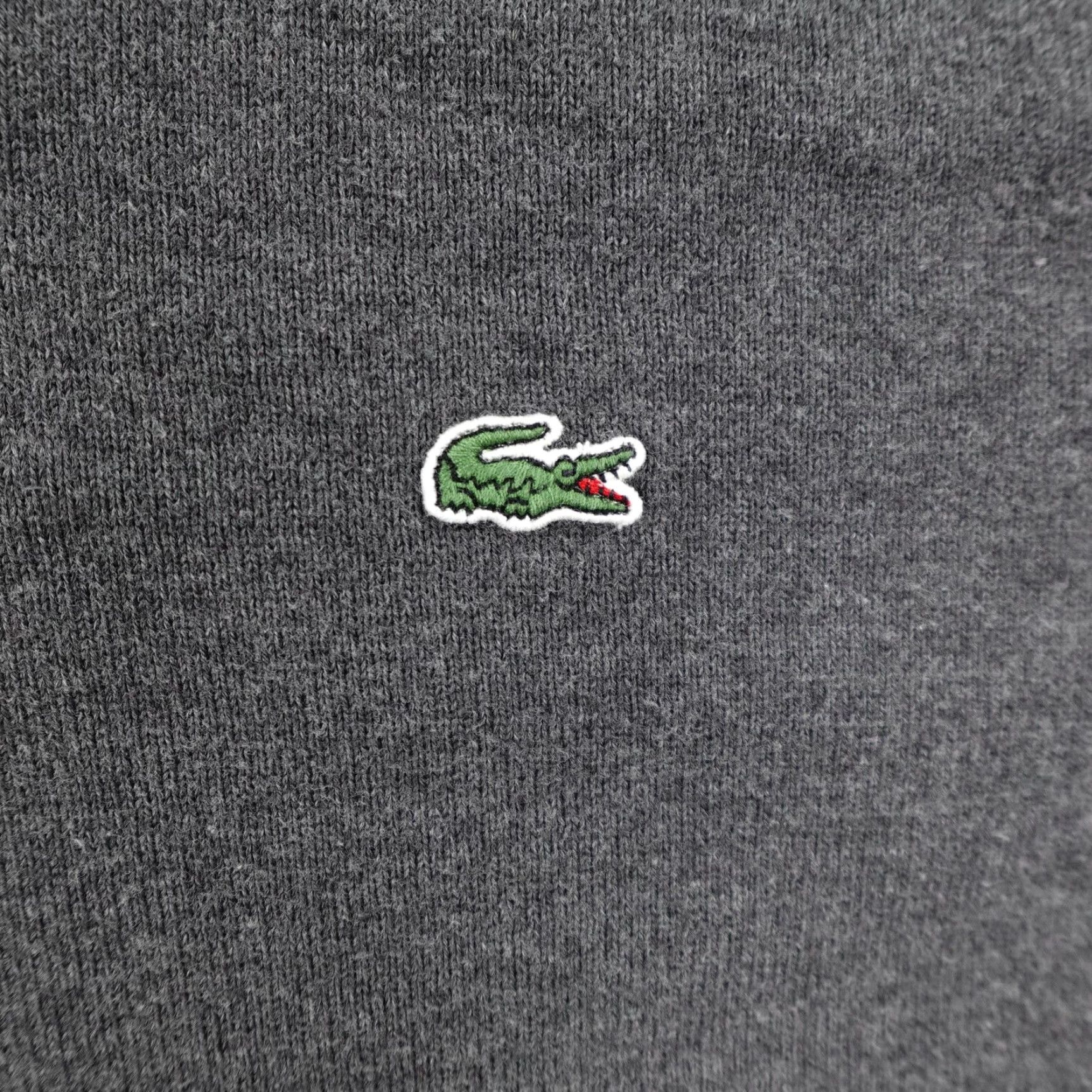 Lacoste Lacoste Sweater Mens XL V-Neck Pullover Knit Gray Crocodile Logo Classic Preppy Casual Knitwear (Adult) Size US XL / EU 56 / 4 - 3 Thumbnail