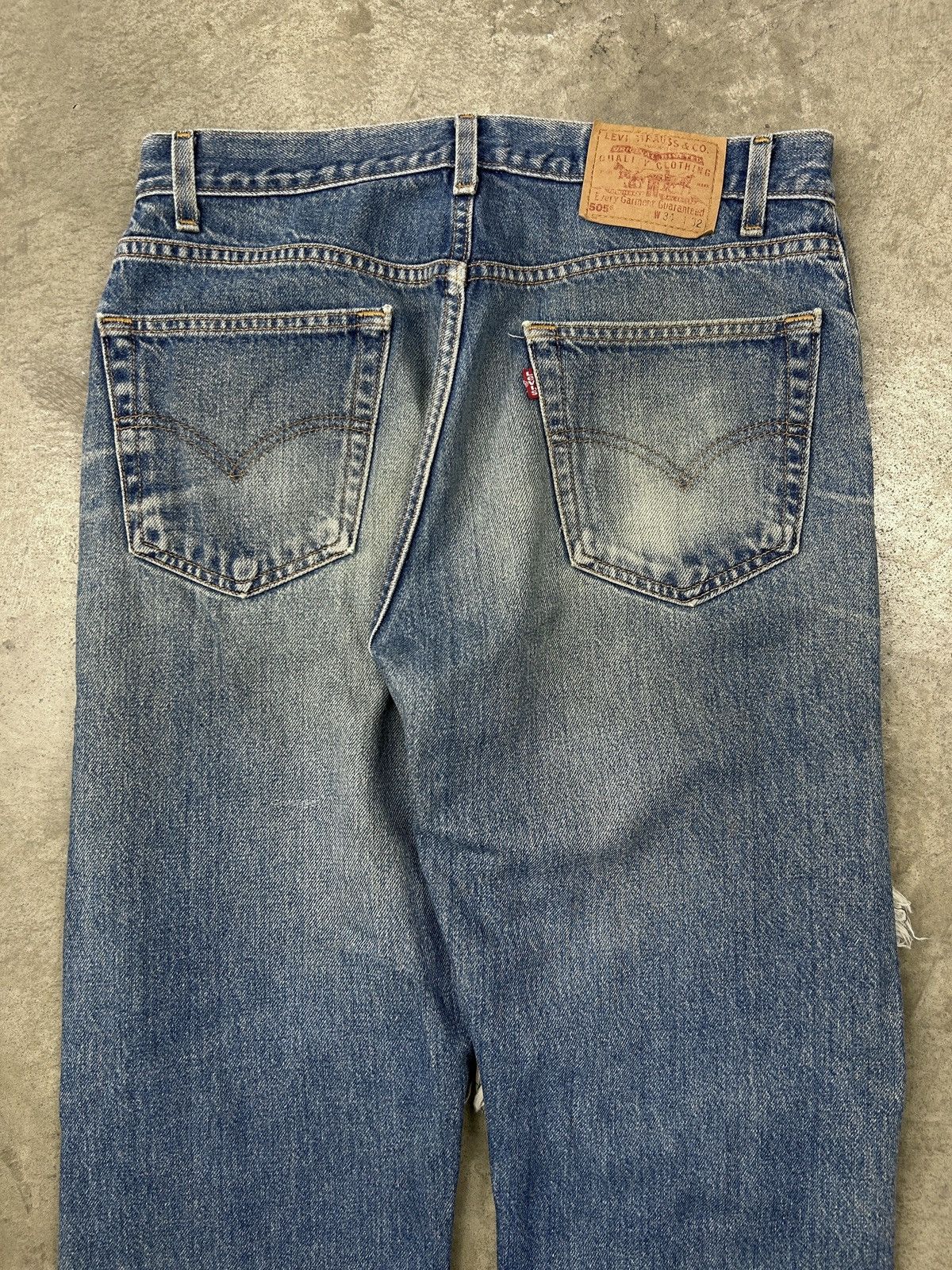 Levi's × Levi's Vintage Clothing × Vintage 1990s Levi’s 505 - Thrashed Kurt Cobain Size US 32 / EU 48 - 9 Thumbnail