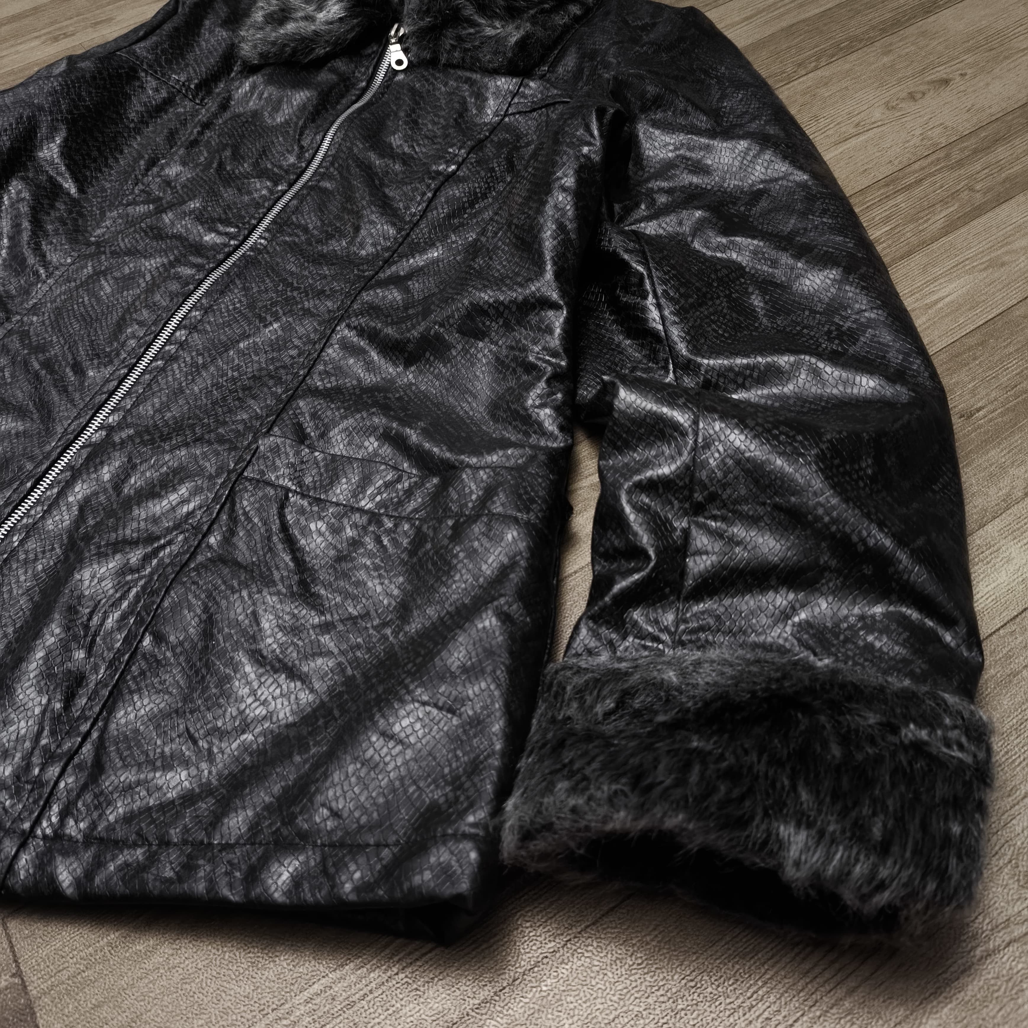 Tornado Mart Designer's Label Fur Collar Snake Pattern Jacket Size US M / EU 48-50 / 2 - 6 Thumbnail