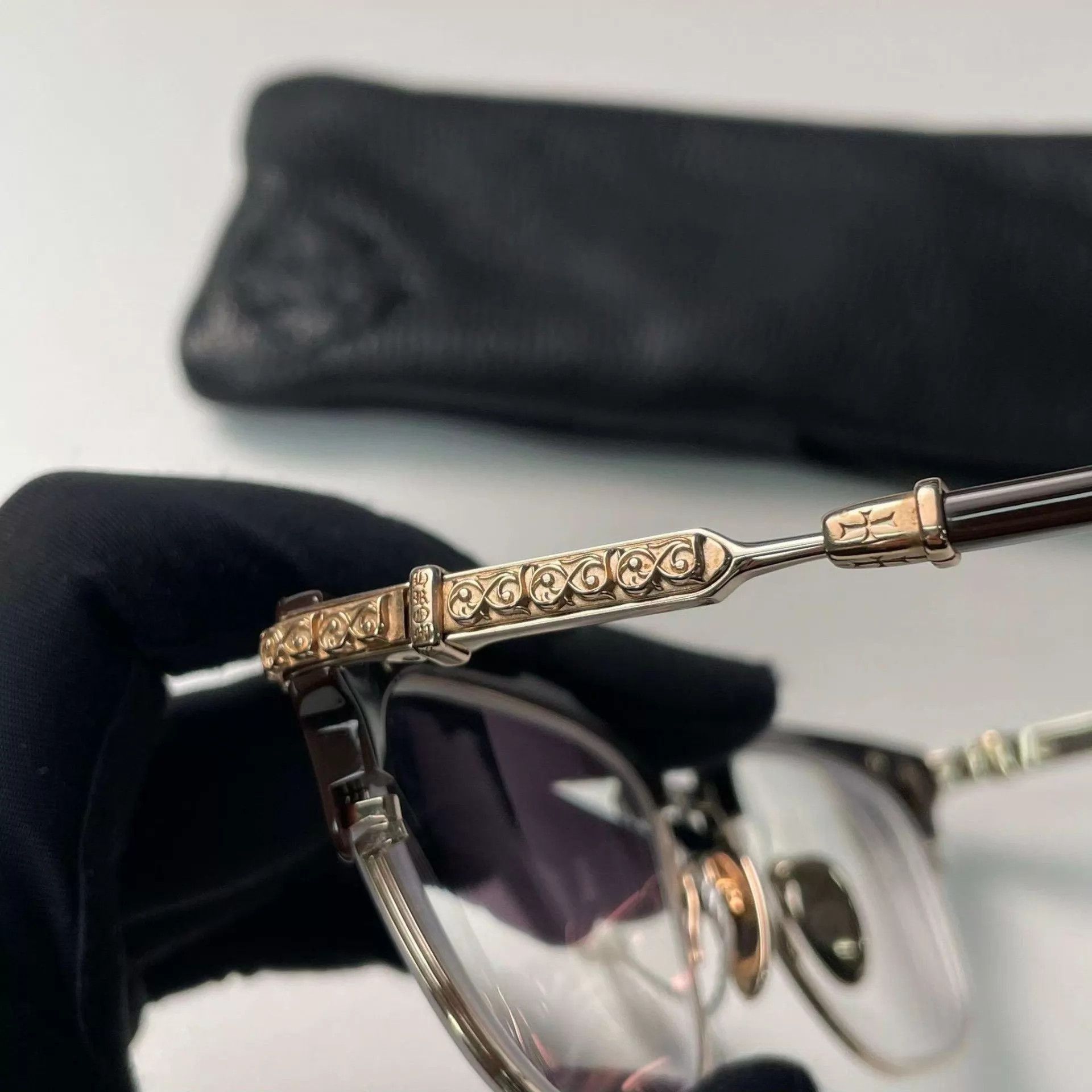 Chrome Hearts Black Frame Eyeglasses with Case Size ONE SIZE - 6 Thumbnail