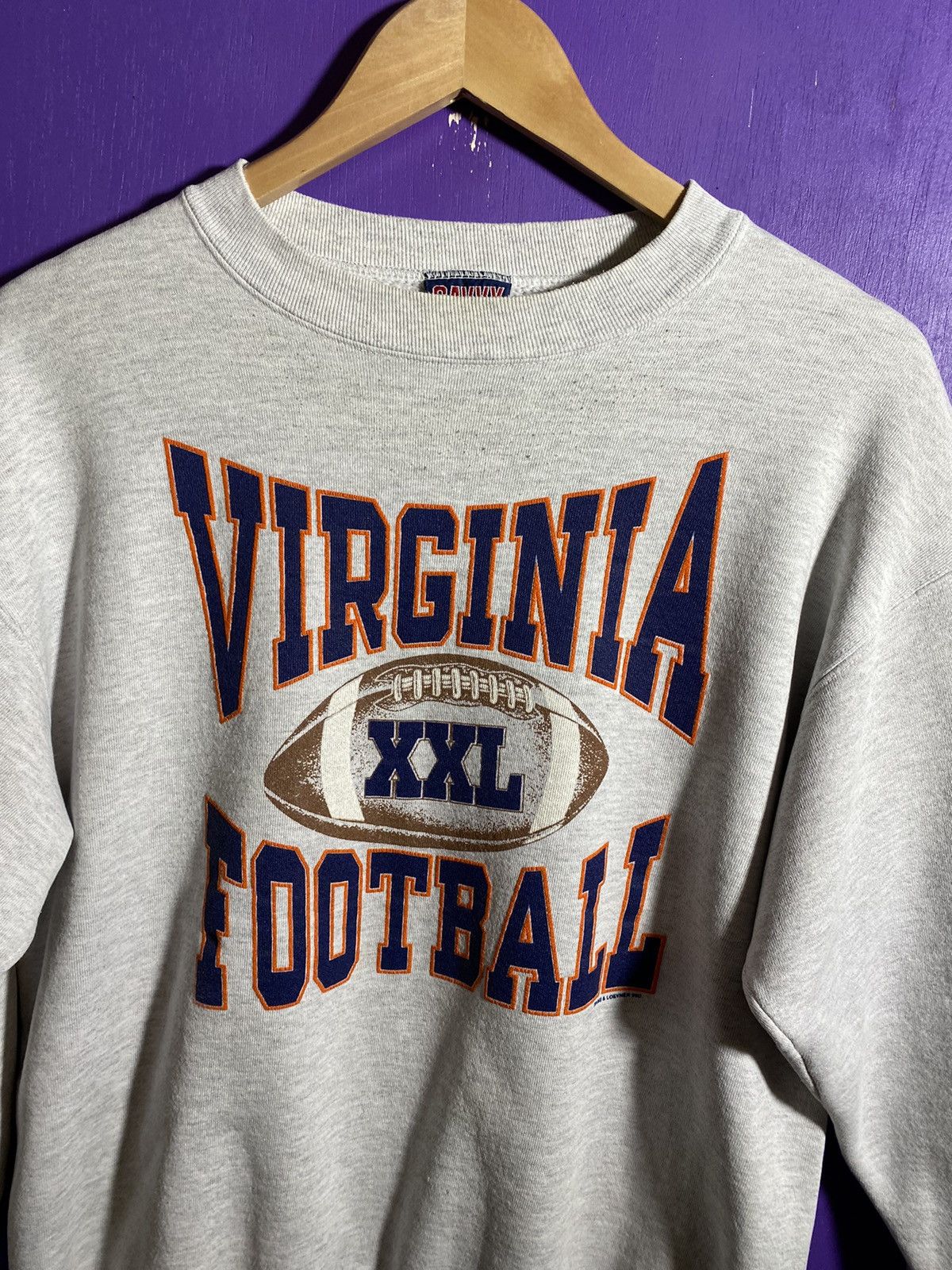 Vintage Vintage 90s Virginia cavaliers football sweatshirt Size US L / EU 52-54 / 3 - 3 Thumbnail
