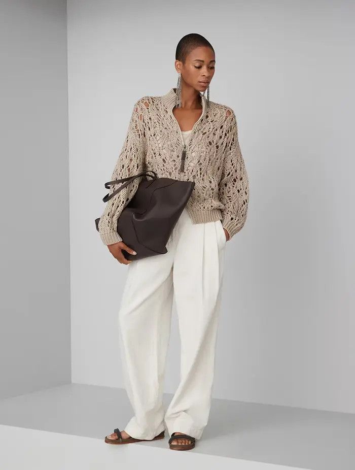 Brunello Cucinelli o1w1db10825 Blouse in Golden Size M / US 6-8 / IT 42-44 - 6 Thumbnail