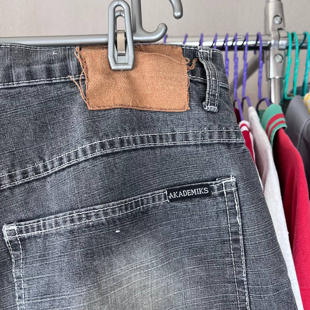 Akademiks × Vintage Vintage Akademiks Rap Wide Baggy Denim Shorts Jnco Style Size US 36 / EU 52 - 3 Thumbnail