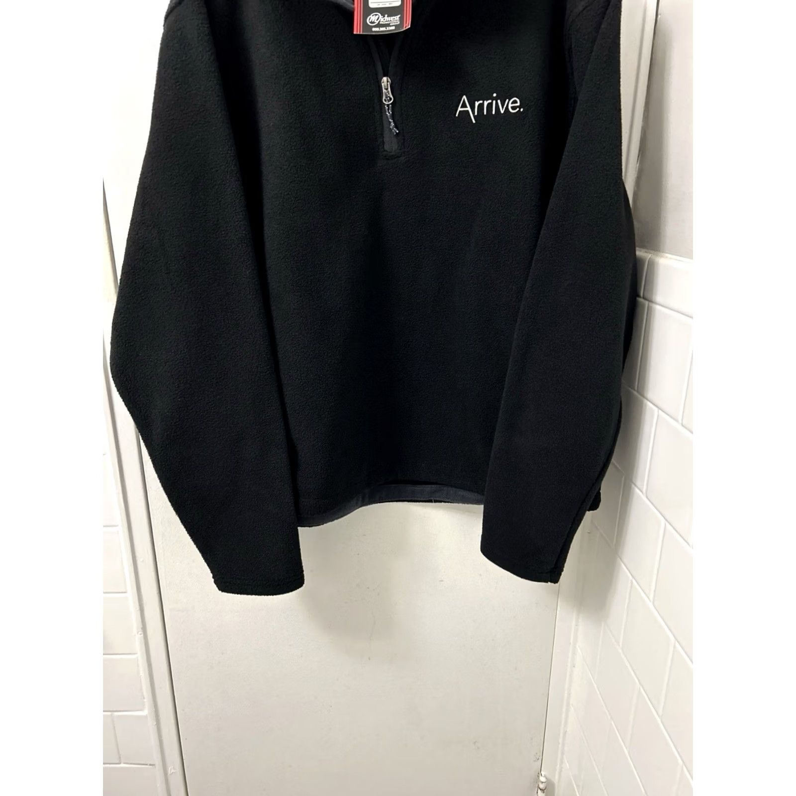 Port Authority Port Authority 1/4 Zip Fleece Jacket Mens Large Black Arrive Sweatshirt L/S NWT Size US L / EU 52-54 / 3 - 3 Thumbnail