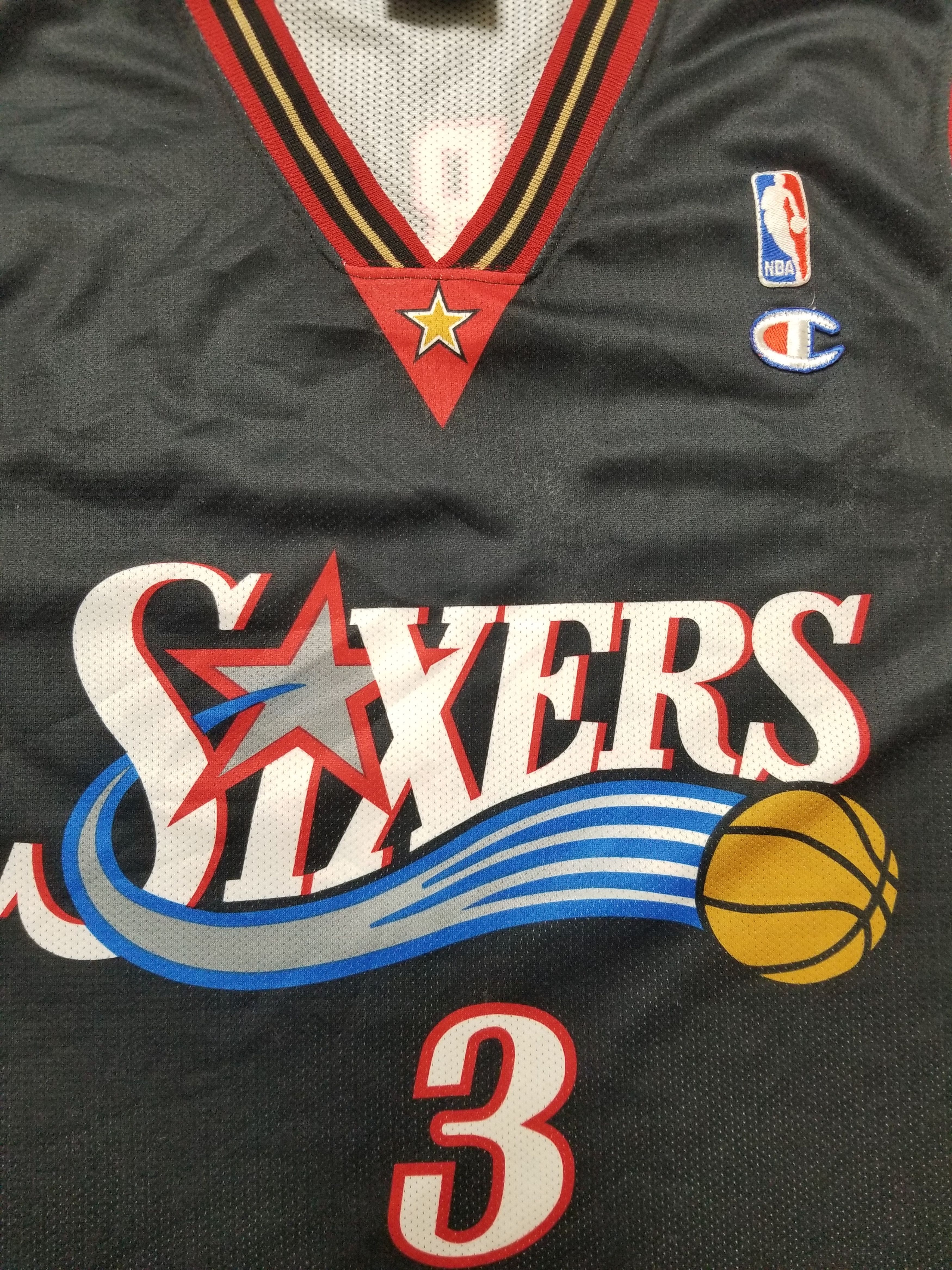 Champion Vintage Allen Iverson Philadelphia 76ers Black Jersey Size US M / EU 48-50 / 2 - 11 Thumbnail