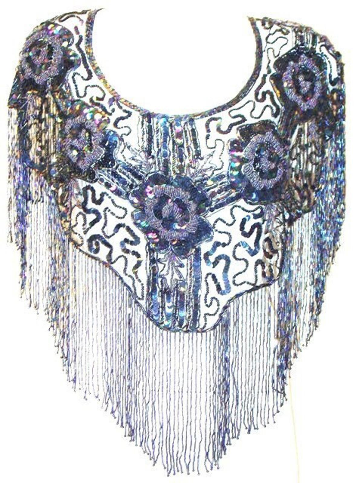 Designer Sequin Shawl/Wrap with Fringes Peacock Size ONE SIZE - 1 Preview