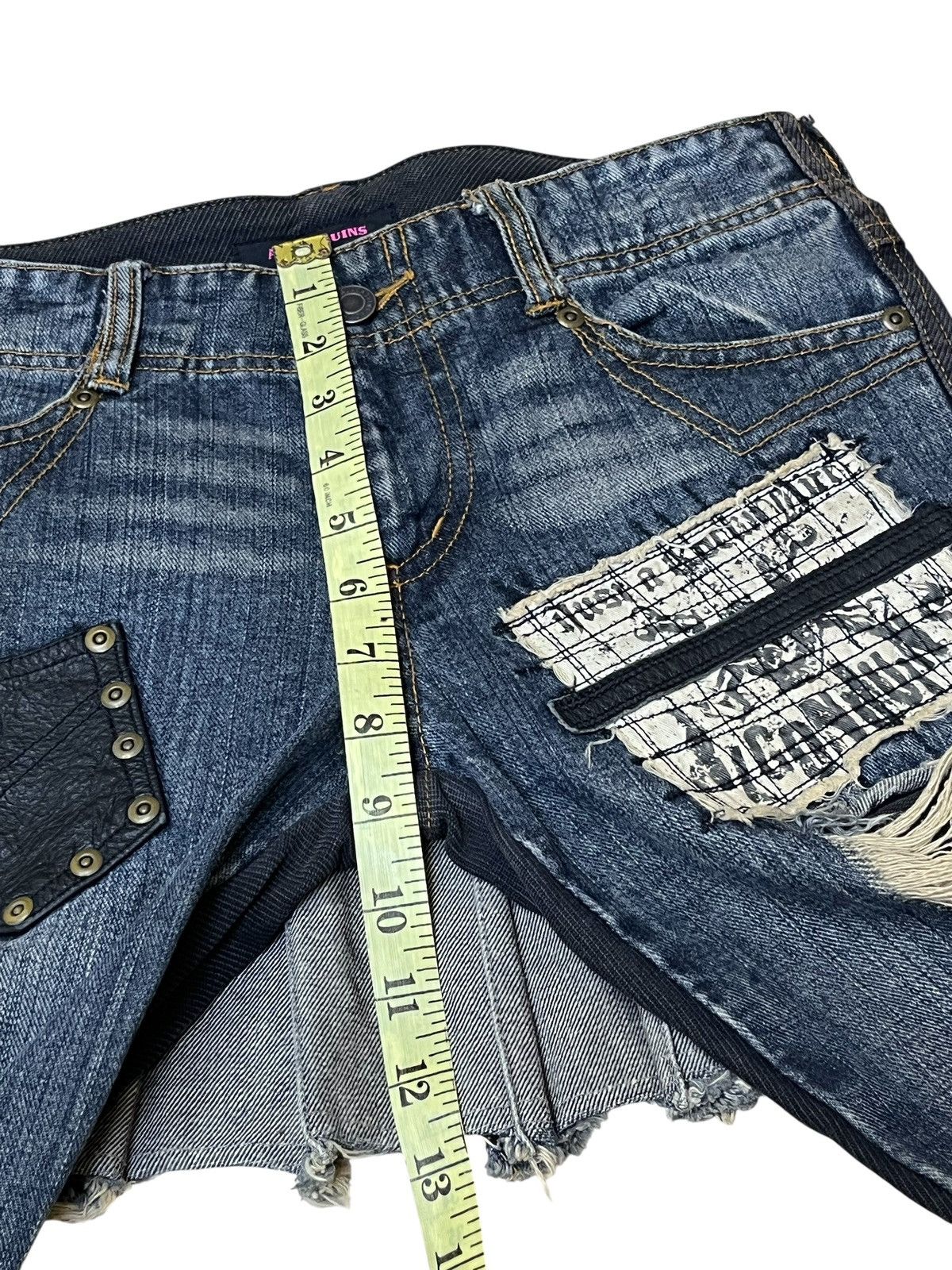 Japanese Brand Sick ALGONQUINS punk gothic bondage flared distressed jeans Size US 30 / EU 46 - 19 Thumbnail