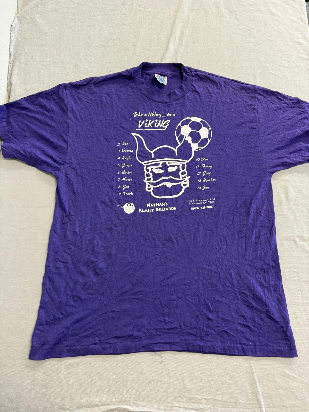 Hanes Vintage T-shirt Liking to a Viking Nathan's Family Billiards Size US XL / EU 56 / 4 - 1 Thumbnail