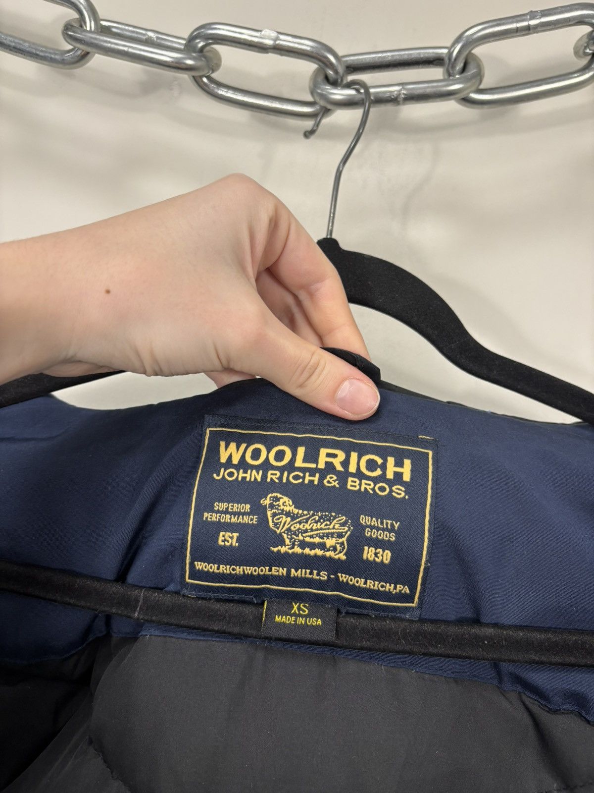 Woolrich Woolen Mills Woolrich Women’s Blue Hooded Down Puffer Jacket Parka Coat Size XS / US 0-2 / IT 36-38 - 15 Thumbnail