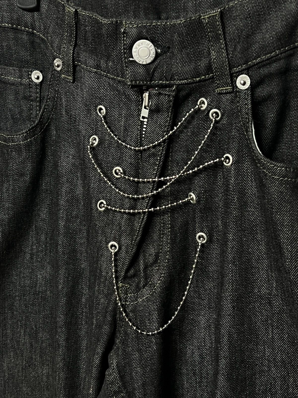 Helmut Lang 2004 helmut lang chain denim jean Size US 29 - 3 Thumbnail
