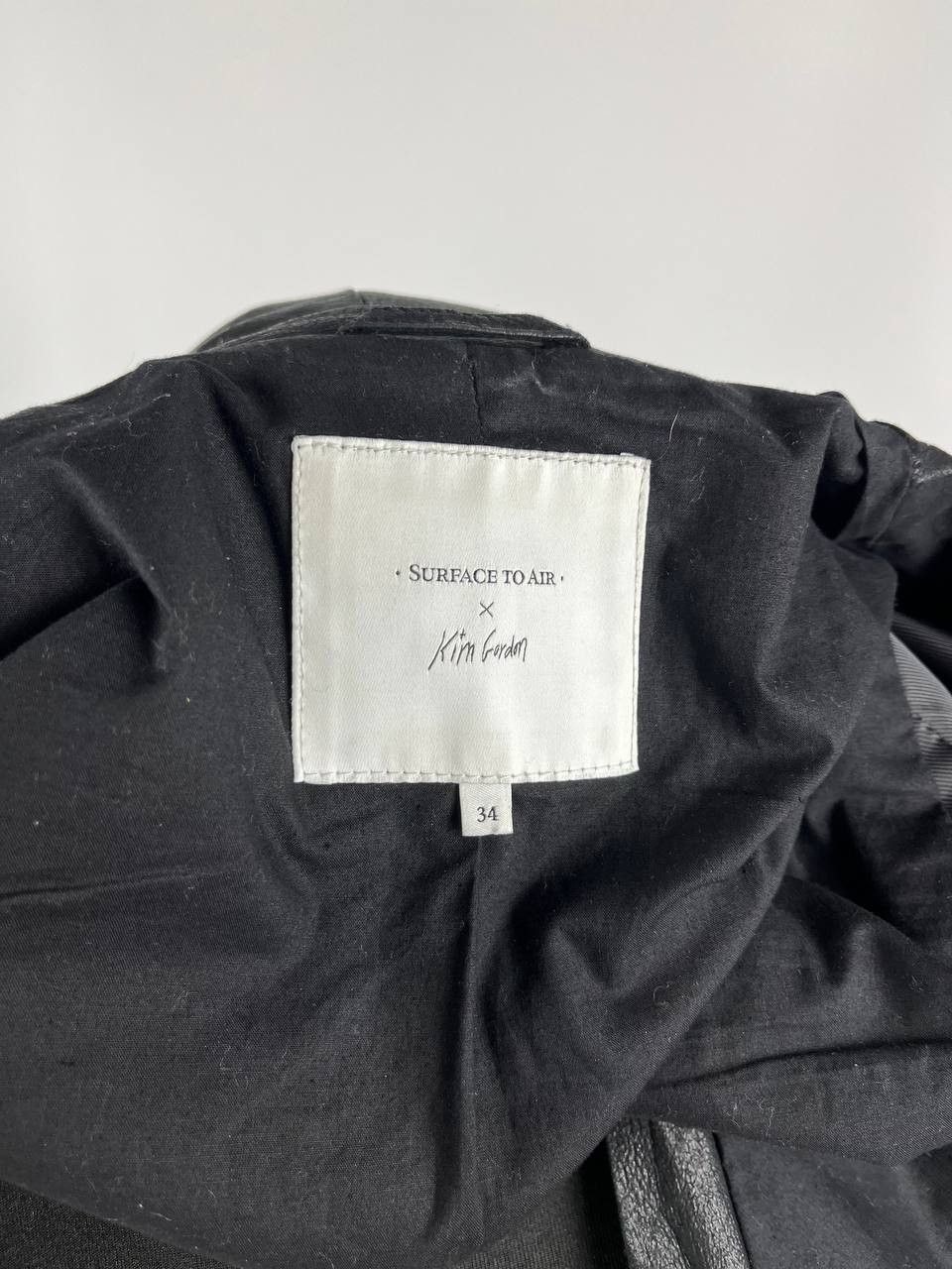Surface To Air Rare Surface To Air x Kim Gordon Leather Biker Jacket Size XS / US 0-2 / IT 36-38 - 10 Thumbnail
