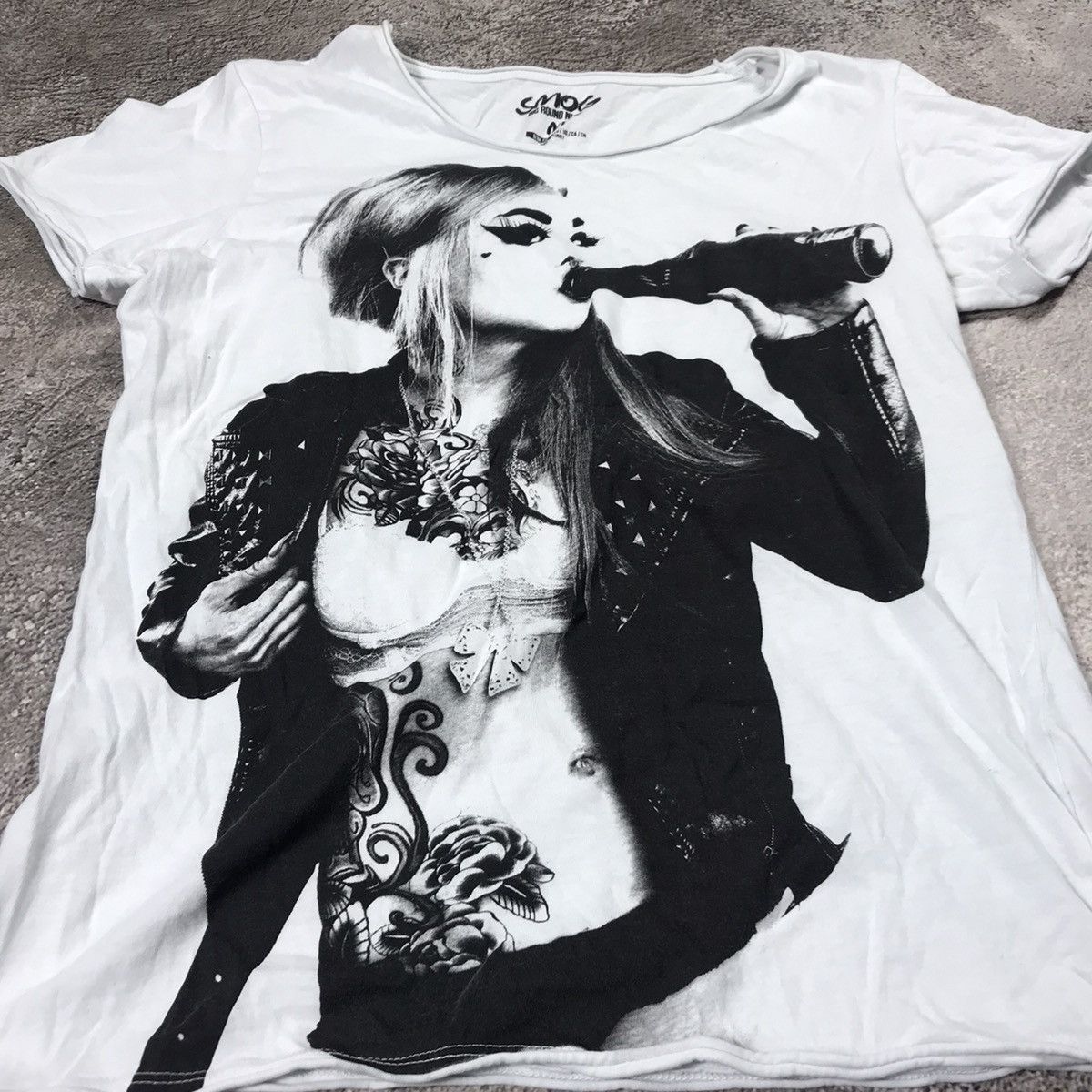 Vintage Vintage Y2K Graphic Tee Tattooed Girl Punk Streetwear Slim M Size M / US 6-8 / IT 42-44 - 2 Thumbnail