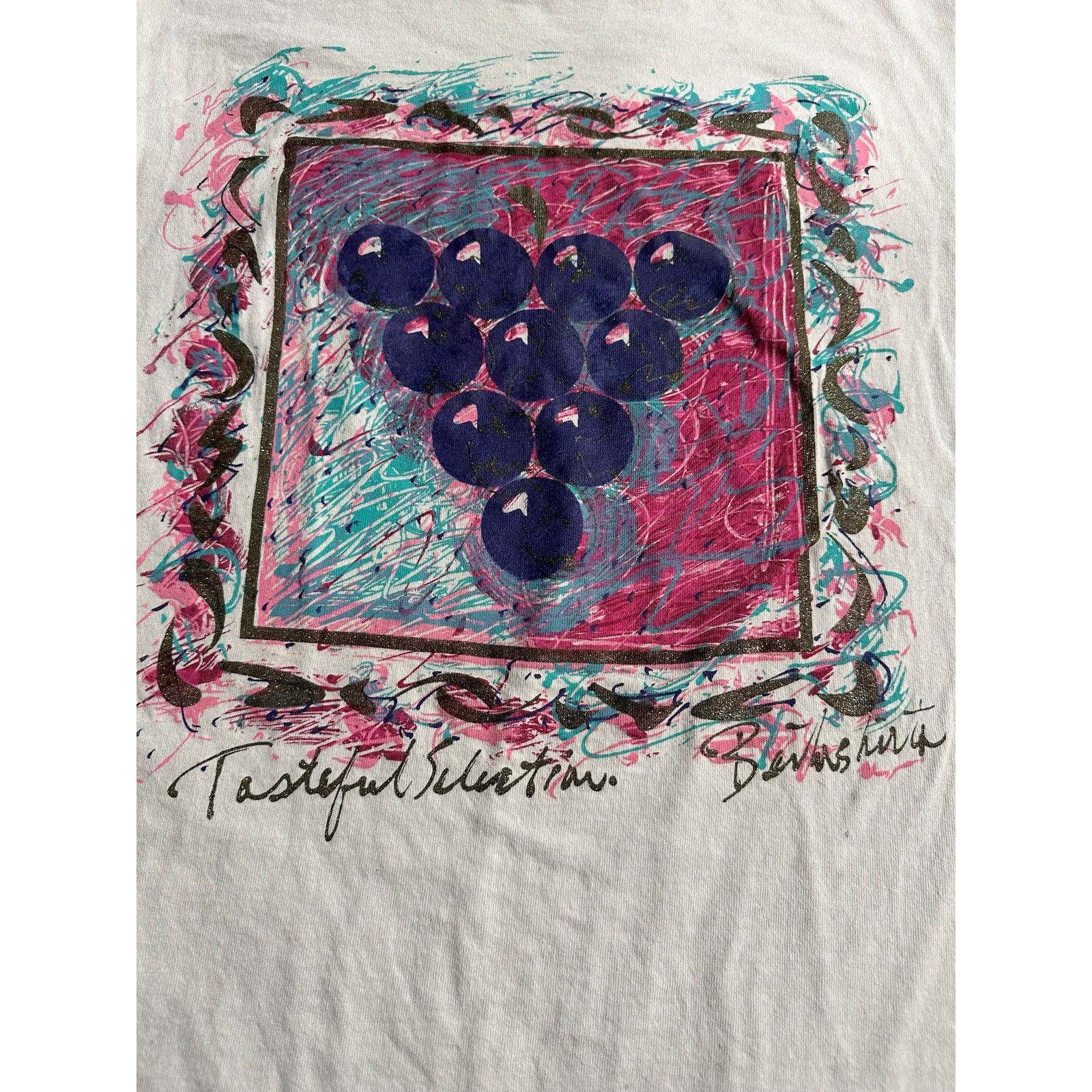 Other Vintage 1990’s Tasteful Selection Grape Design T-shirt Sz L Size US L / EU 52-54 / 3 - 2 Thumbnail