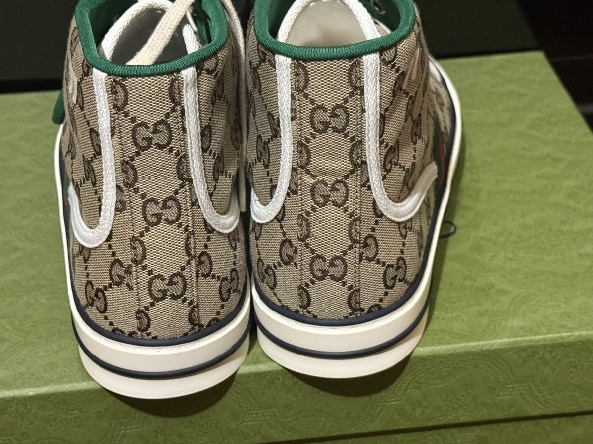 Gucci GUCCI BEIGE PRINT GG SNEAKERS-SIZE 10 - CANVAS HIGH TOP 🎁💎 Size US 10 / EU 43 - 8 Thumbnail