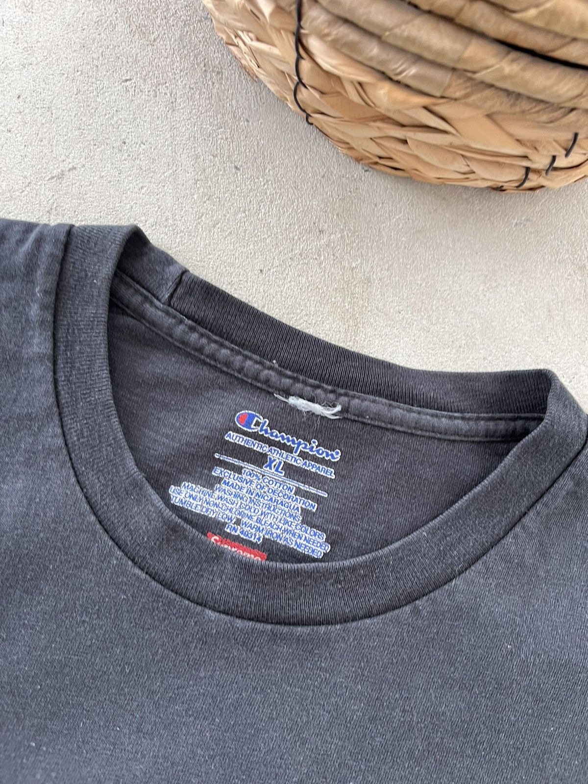 Champion × Supreme Vintage Champion Supreme Faded Black LongSleeve Tshirt Y2K Size US XL / EU 56 / 4 - 11 Thumbnail