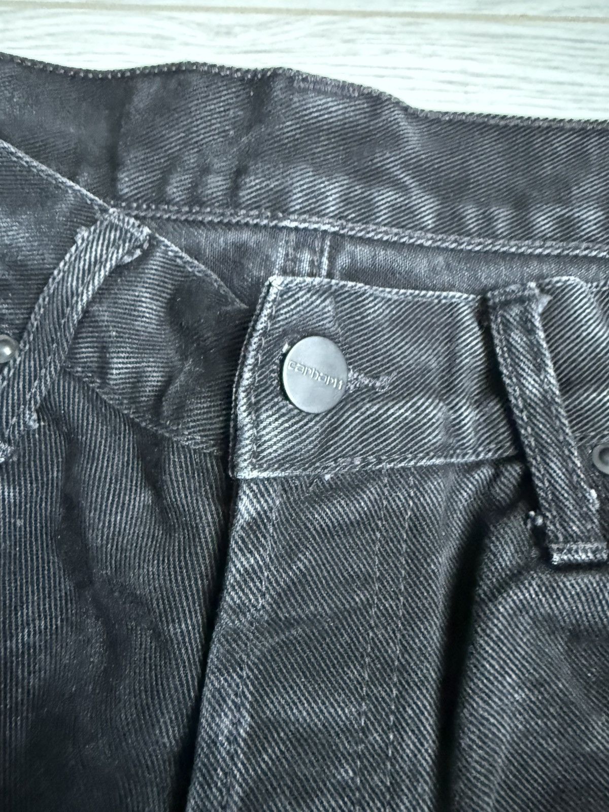 Carhartt × Vintage Carhartt WIP Konomie Pant Black Denim Jeans 30x32 Japan Line Size US 30 / EU 46 - 4 Thumbnail