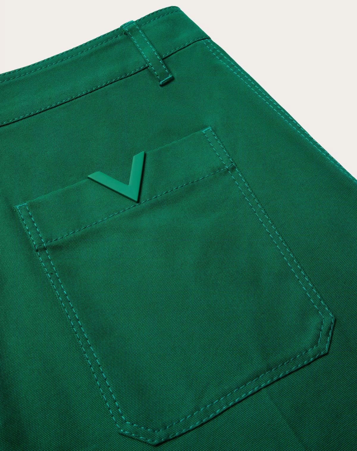 Valentino oc11z0725 Stretch Cotton Canvas Shorts in Basil Green Size US 30 / EU 46 - 7 Thumbnail