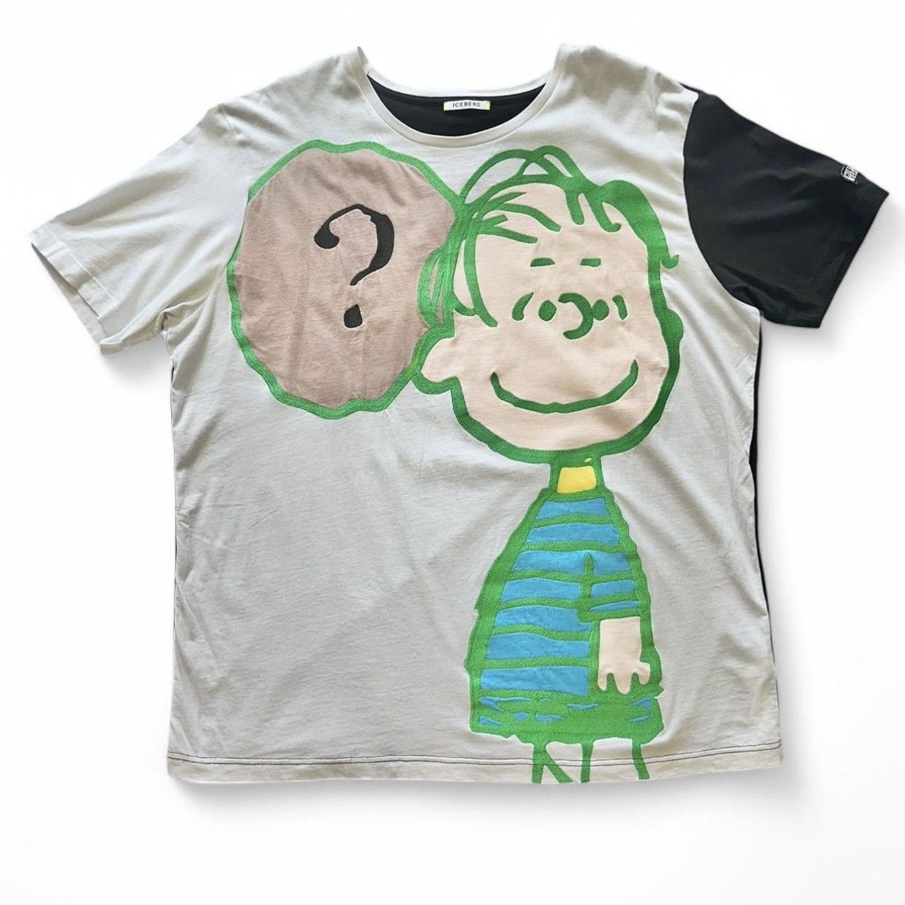 Iceberg ICEBERG White Tee w/Embroidered Linus van Pelt- Fits like L Size US L / EU 52-54 / 3 - 1 Thumbnail