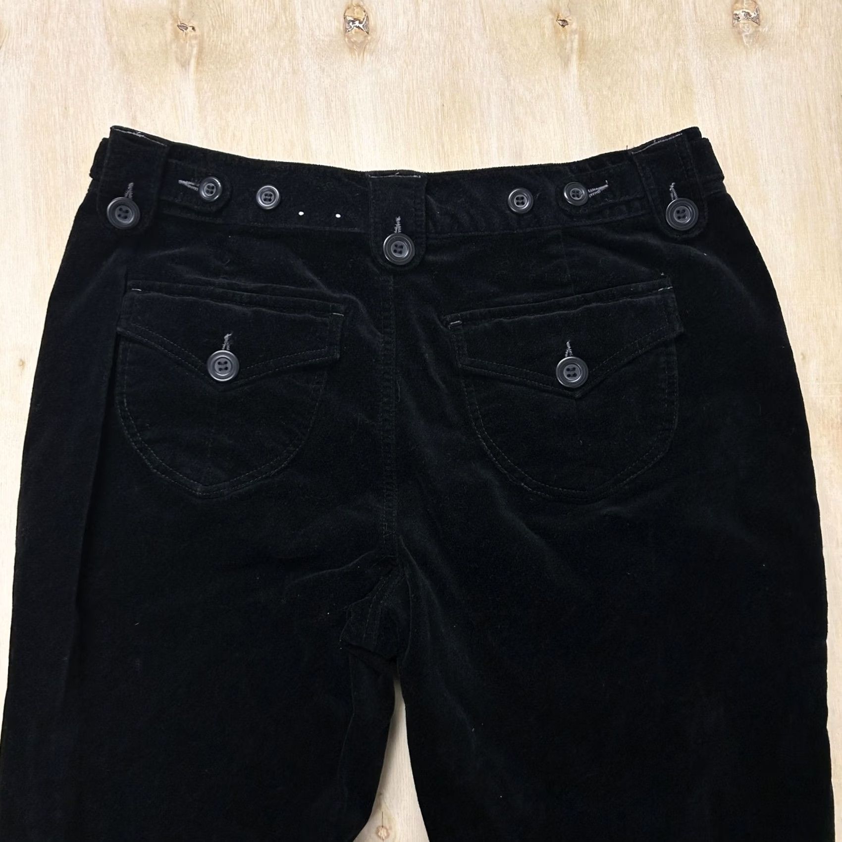 Velour Vintage Ava Pants Womens 32x31 Black Velour Bootcut Stretch Chino Size 32" / US 10 / IT 46 - 3 Thumbnail