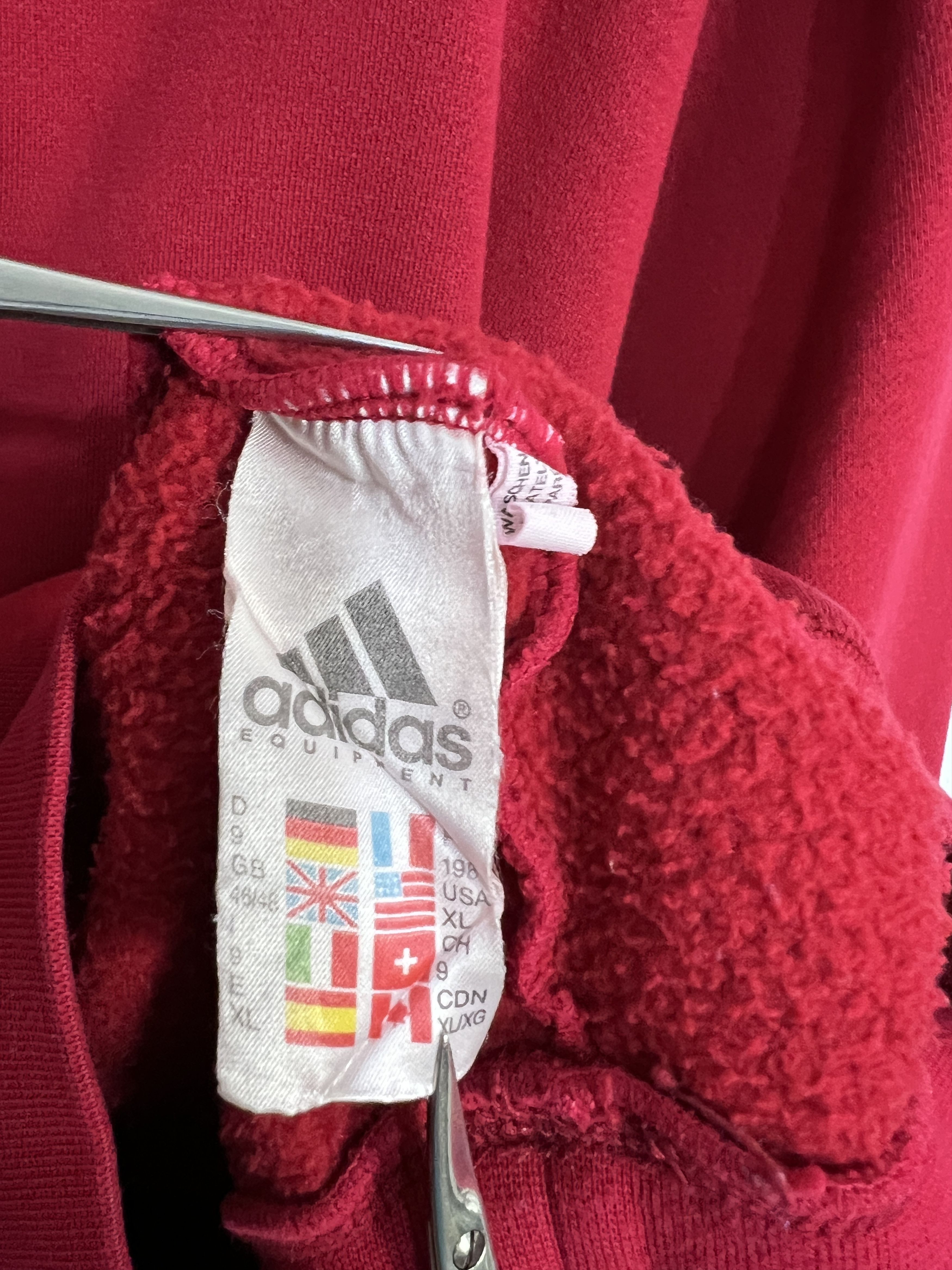 Adidas Vintage 90's Adidas Equipment Red Sweatshirt Mens Crewneck Size US XL / EU 56 / 4 - 9 Thumbnail