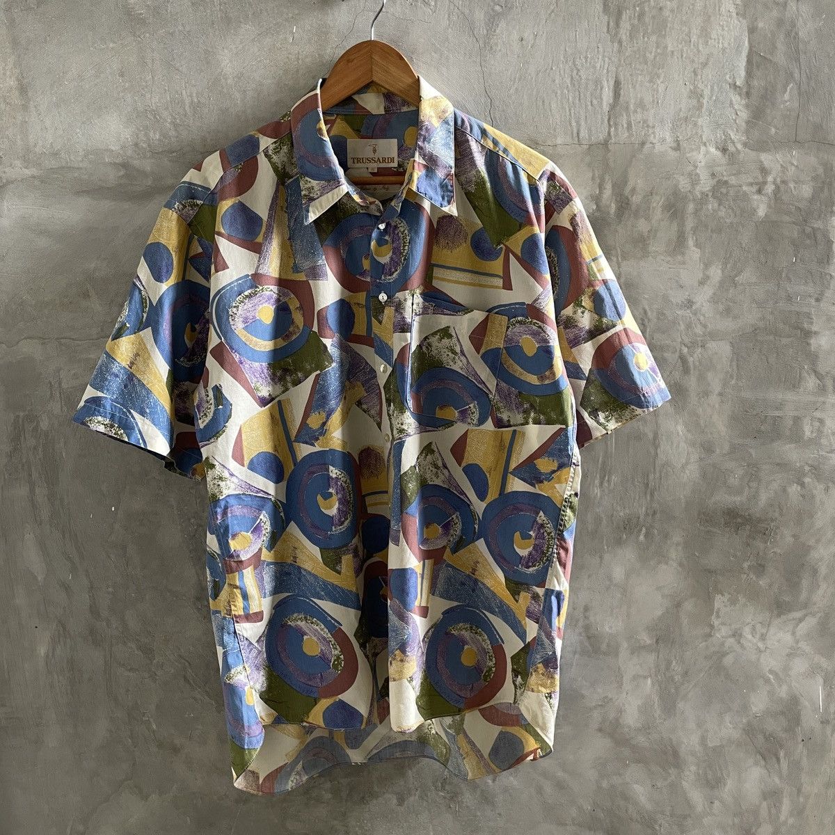 Trussardi 🔥vintage Trussardi pattern shirt Size US L / EU 52-54 / 3 - 1 Thumbnail